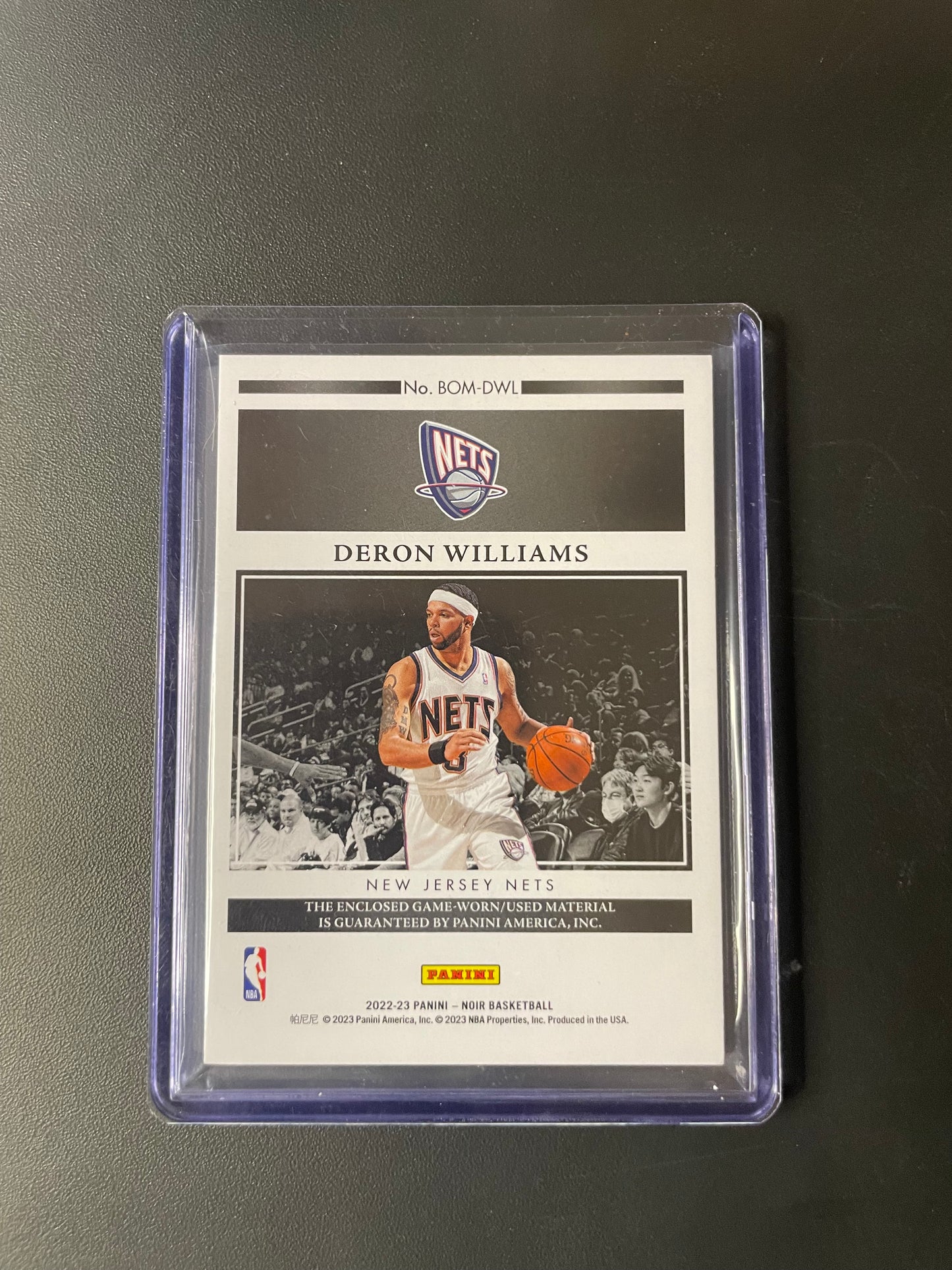 2022/23 Panini Noir #29 Deron Williams, New Jersey Nets 1/5
