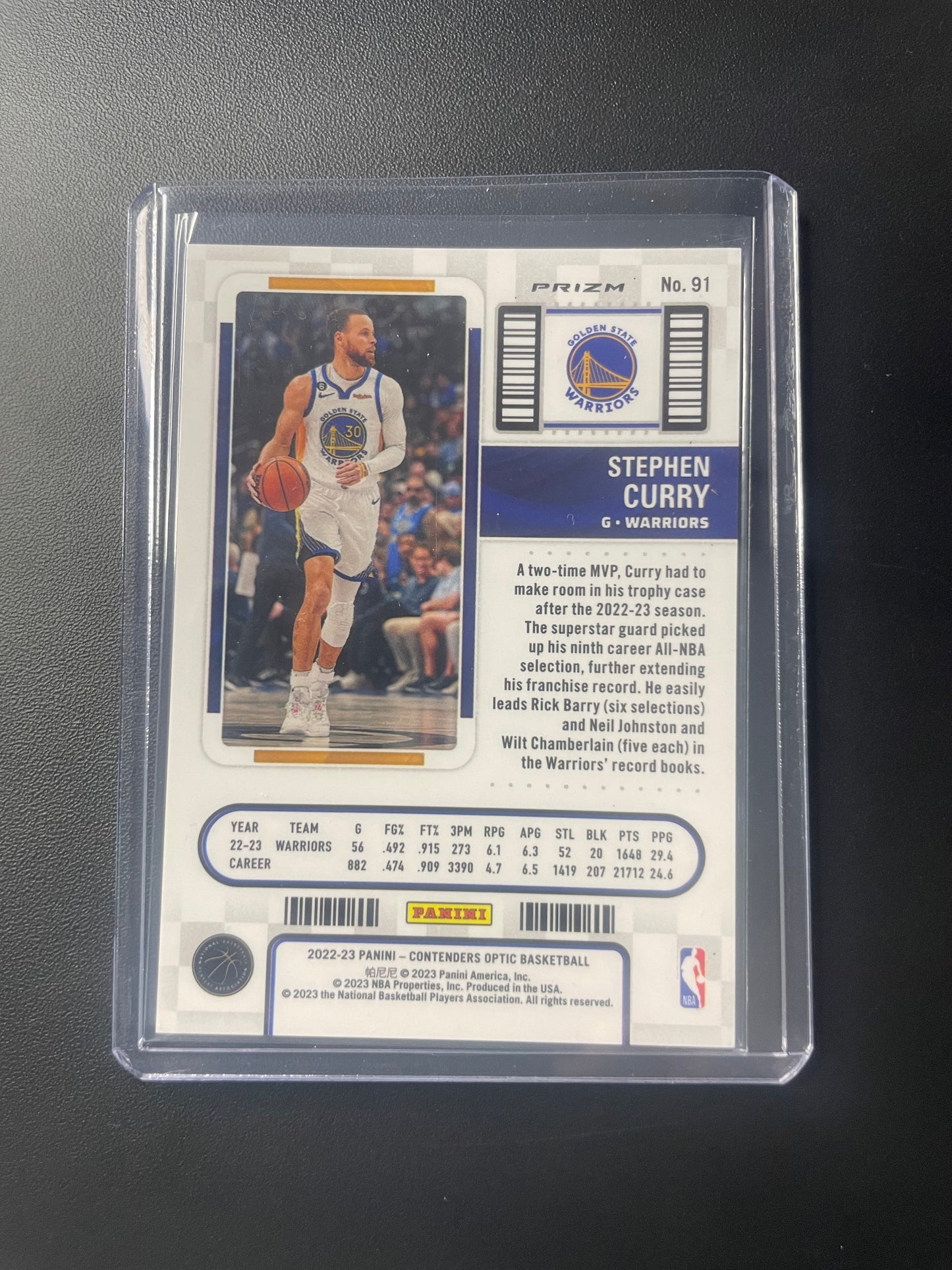 2022/23 Panini Contenders Optic #91 Stephen Curry Golden State Warriors Red Season Ticket