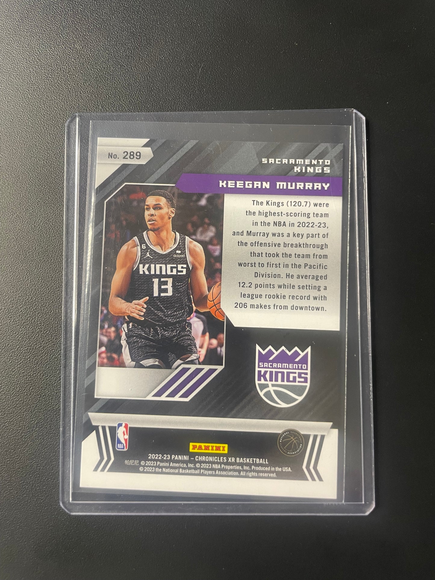 2022/23 Panini Chronicles #289 Keegan Murray Sacramento Kings XR Red 015/149