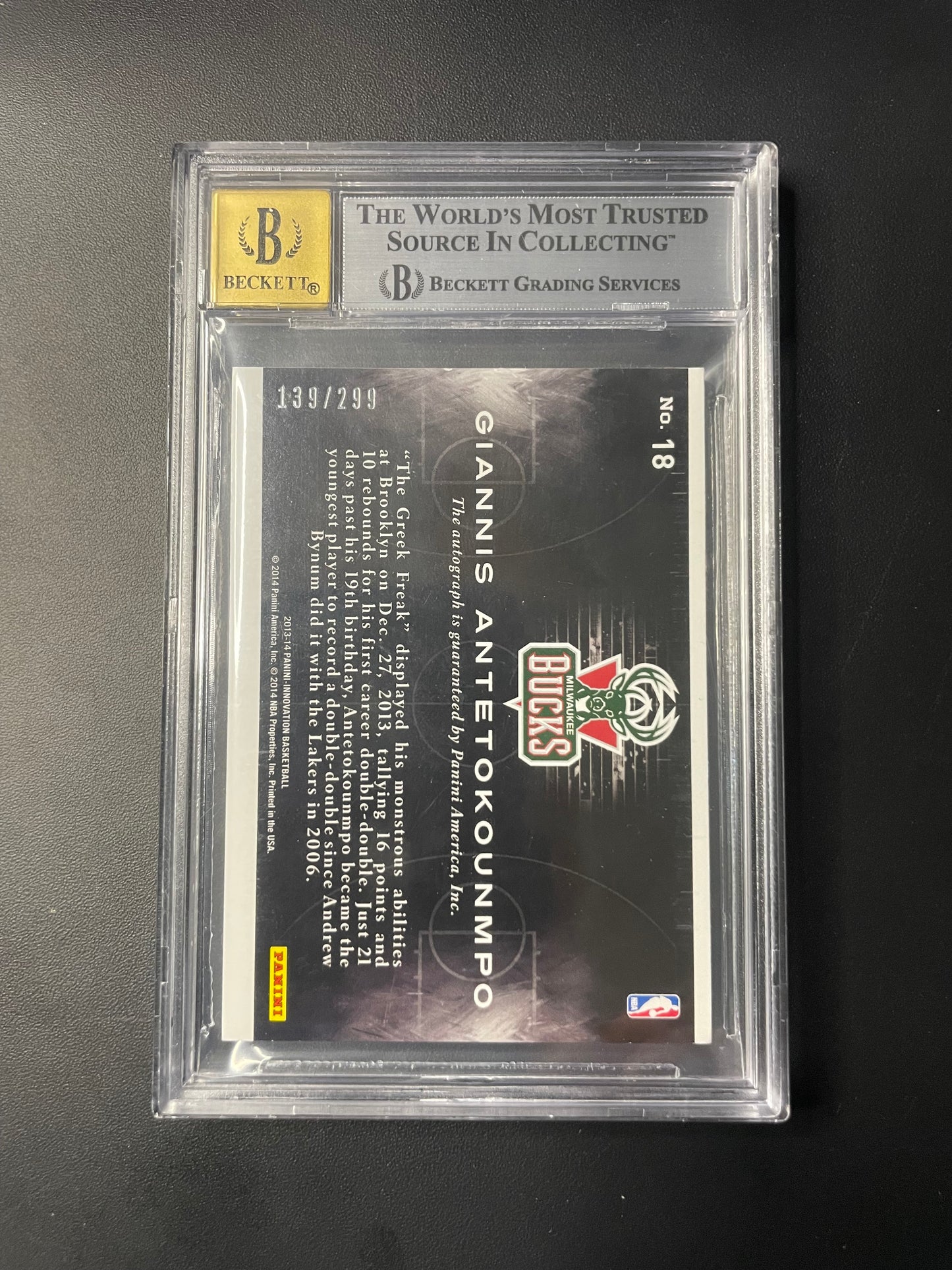 2013/14 Panini Innovation #18 Giannis Antetokounmpo Milwaukee Bucks 139/299 RC!