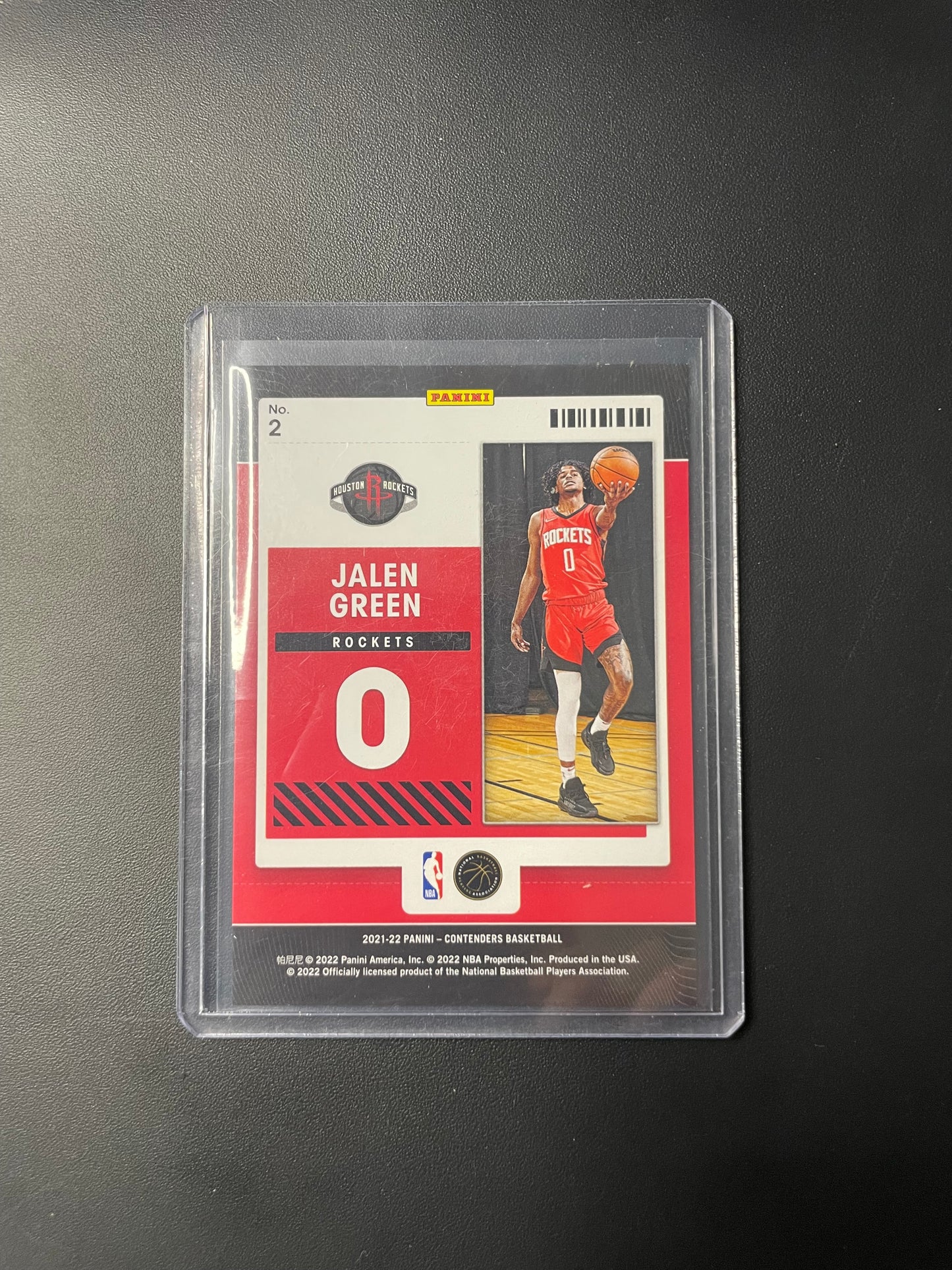 2021/22 Panini Contenders #2 Jalen Green Houston Rockets