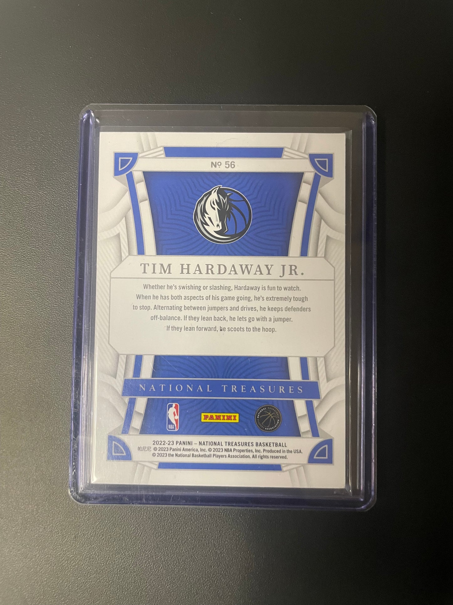 2022/23 Panini National Treasures #56 Tim Hardaway Jr. Dallas Mavericks 16/99