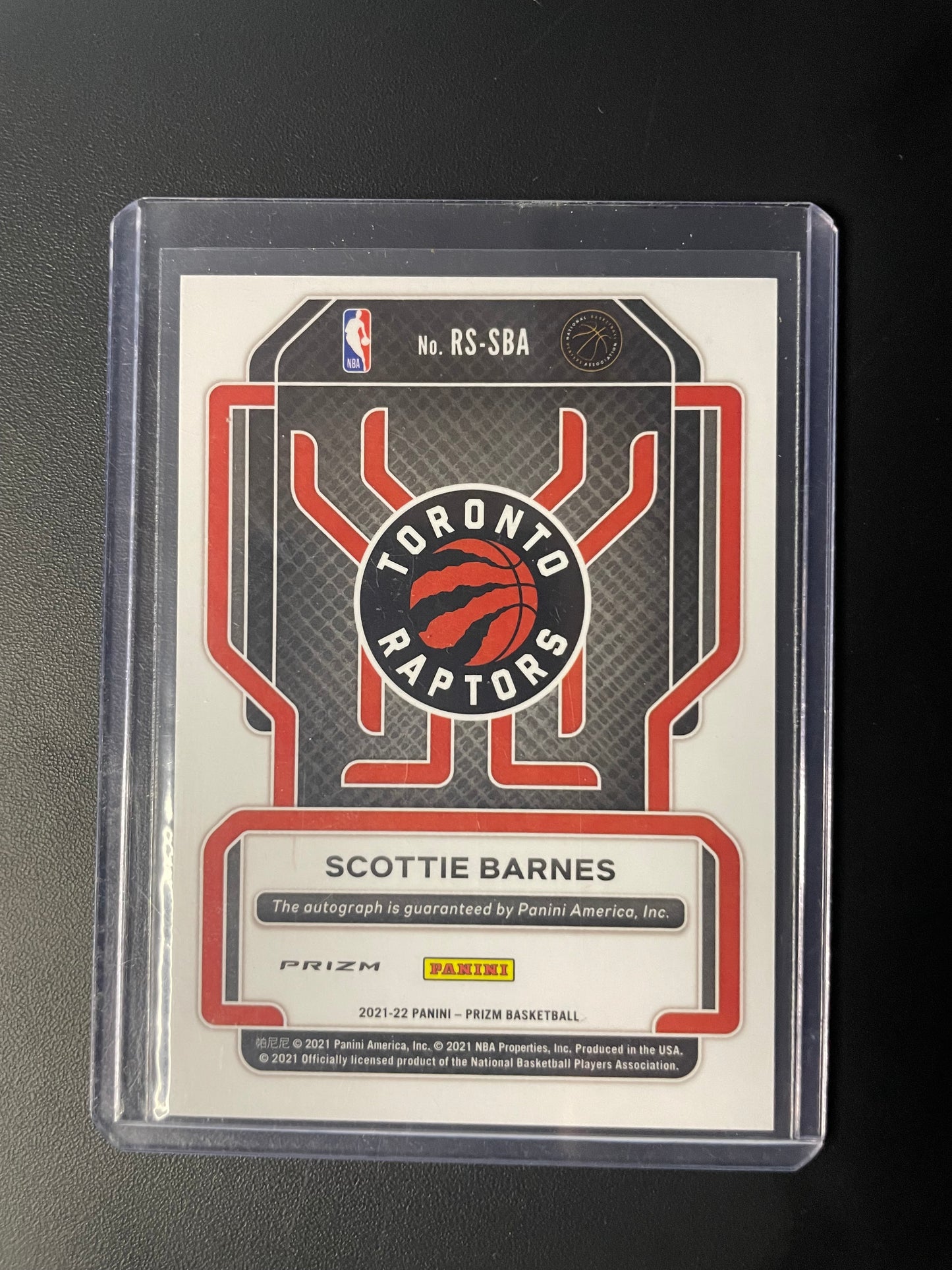 2021/22 Panini Prizm #4 Scottie Barnes Houston Rockets Rookie Signature Silver RC Auto