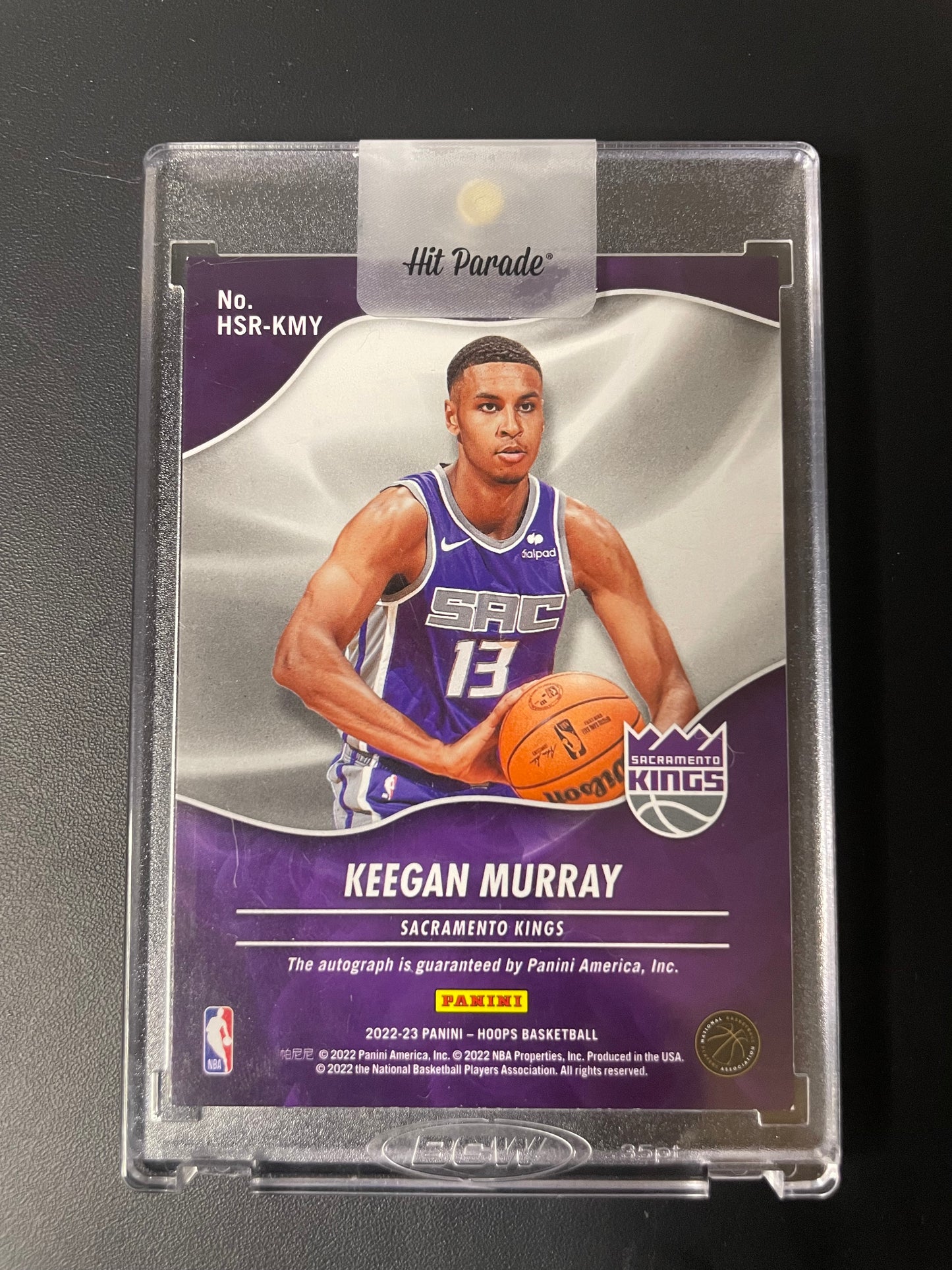 2022/23 Panini Hoops #4 Keegan Murray Sacramento Kings Hot Signature RC