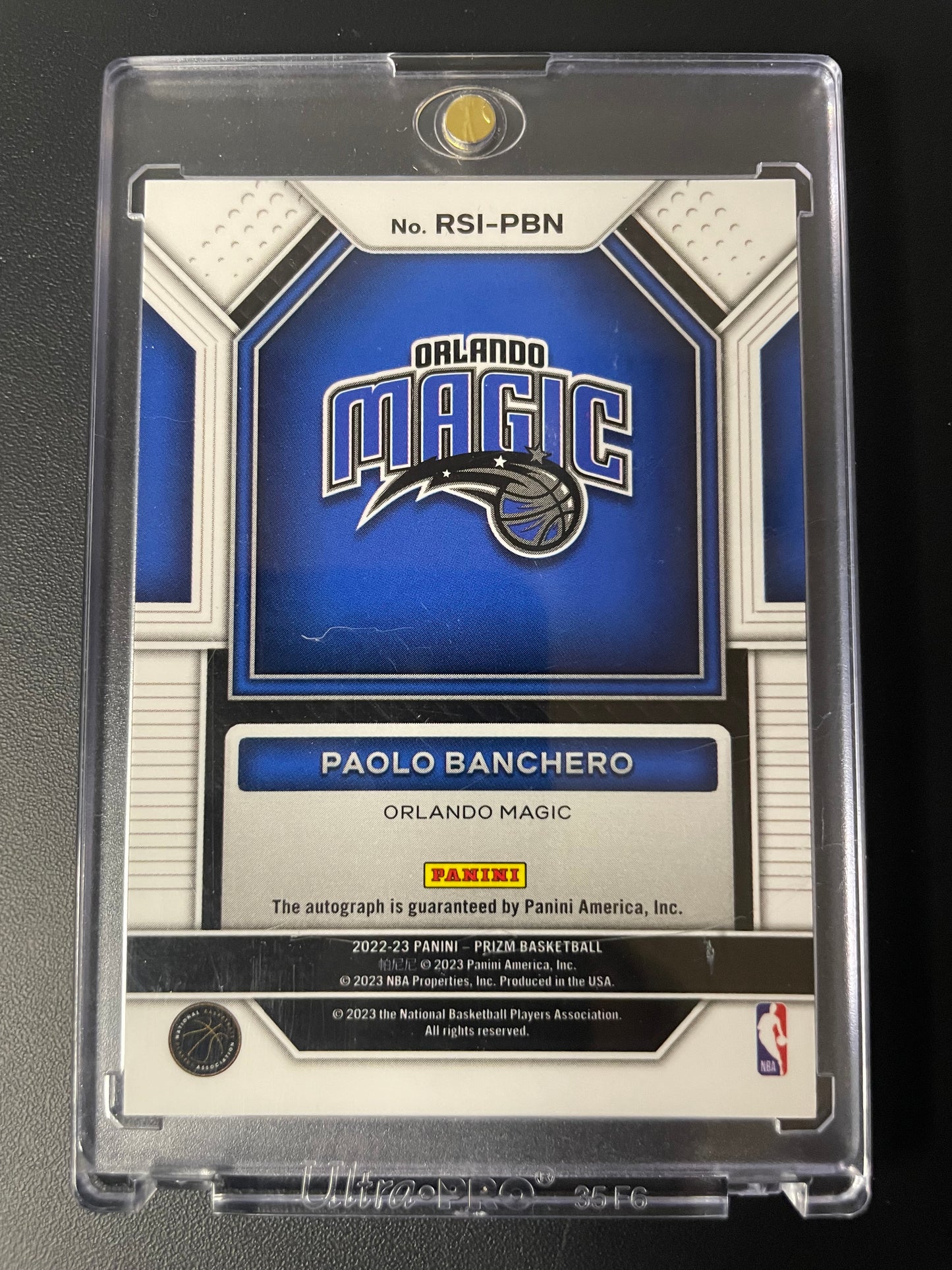 2022/23 Panini Prizm #1 Paolo Banchero Orlando Magic Rookie Signature