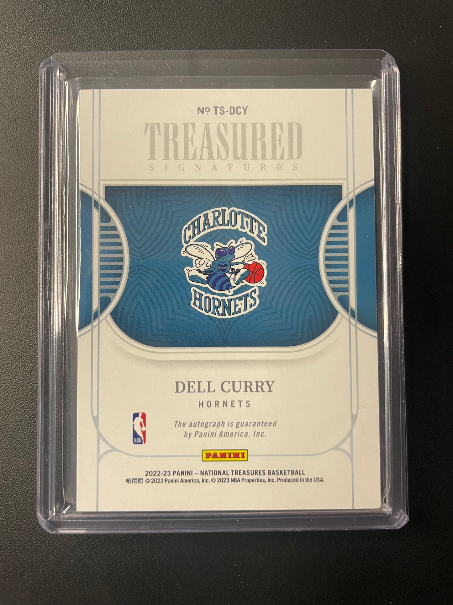 2022/23 Panini National Treasure #20 Dell Curry Charlotte Hornets Treasured Signatures 95/99