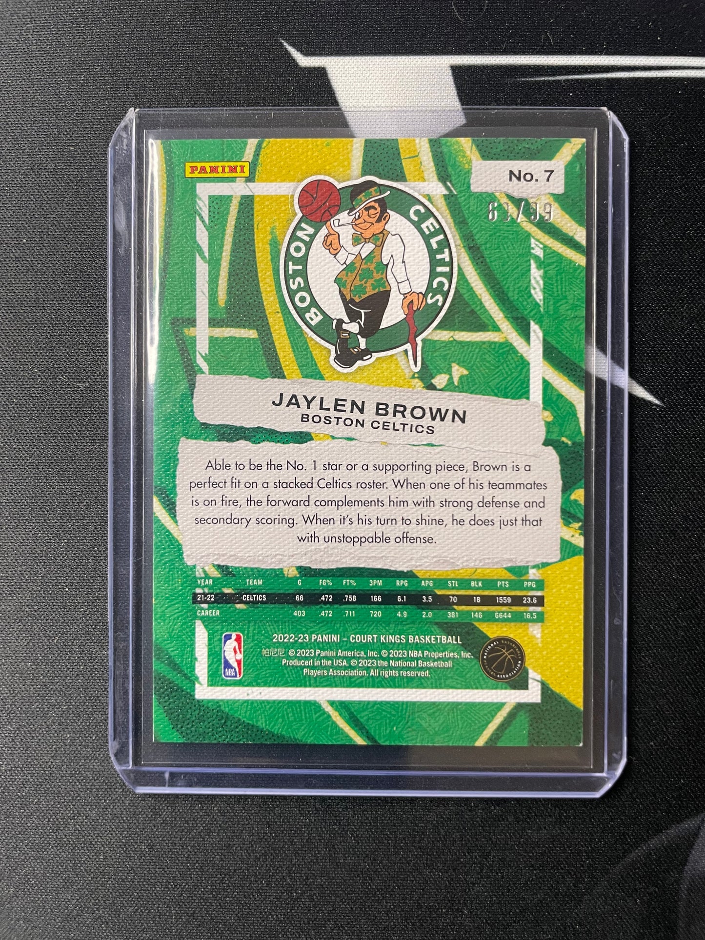 2022/23 Panini Court Kings #7 Jaylen Brown Boston Celtics 61/99