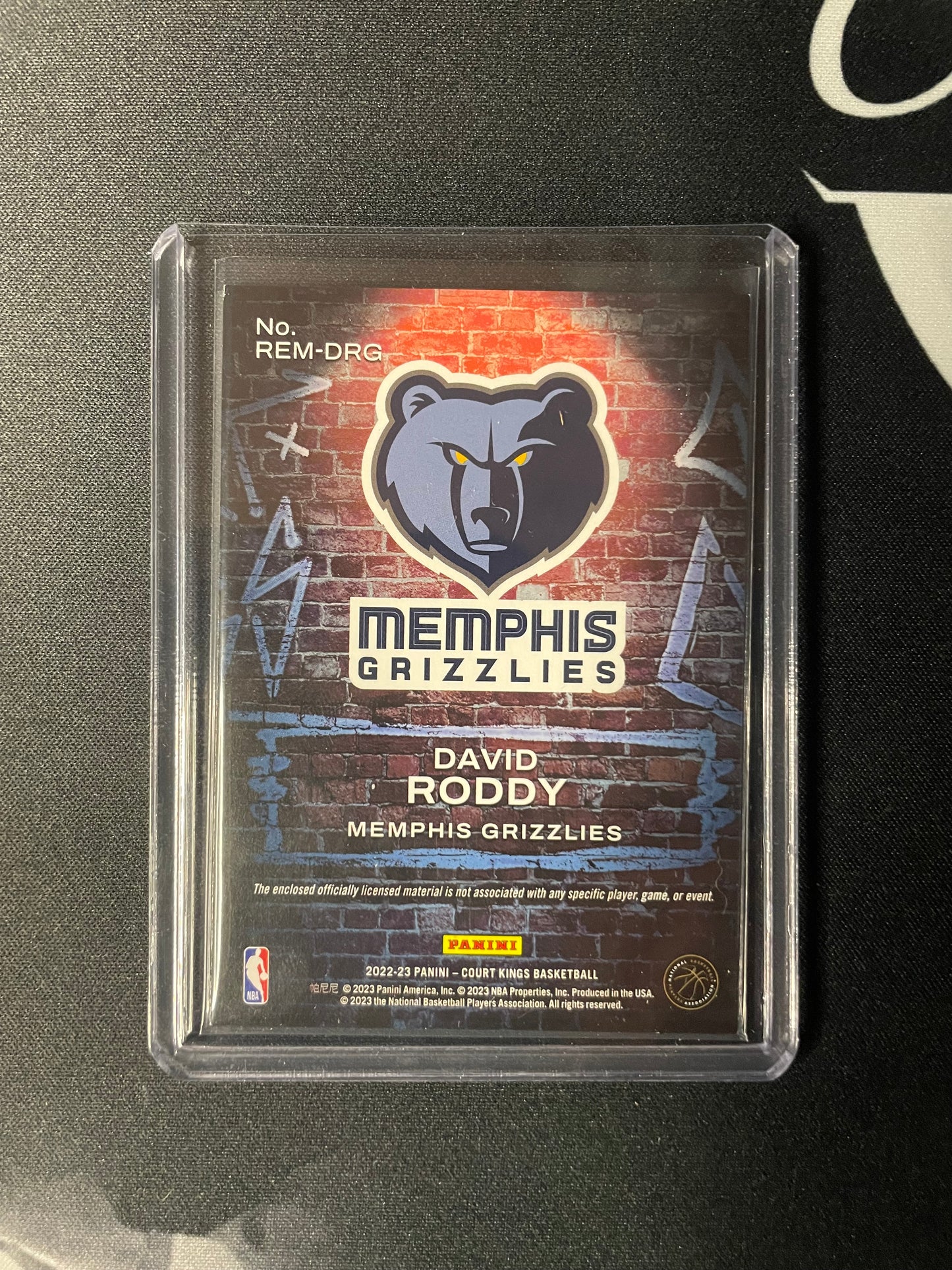 2022/23 Panini Court Kings #24 David Roddy Memphis Grizzlies Rookie Expression