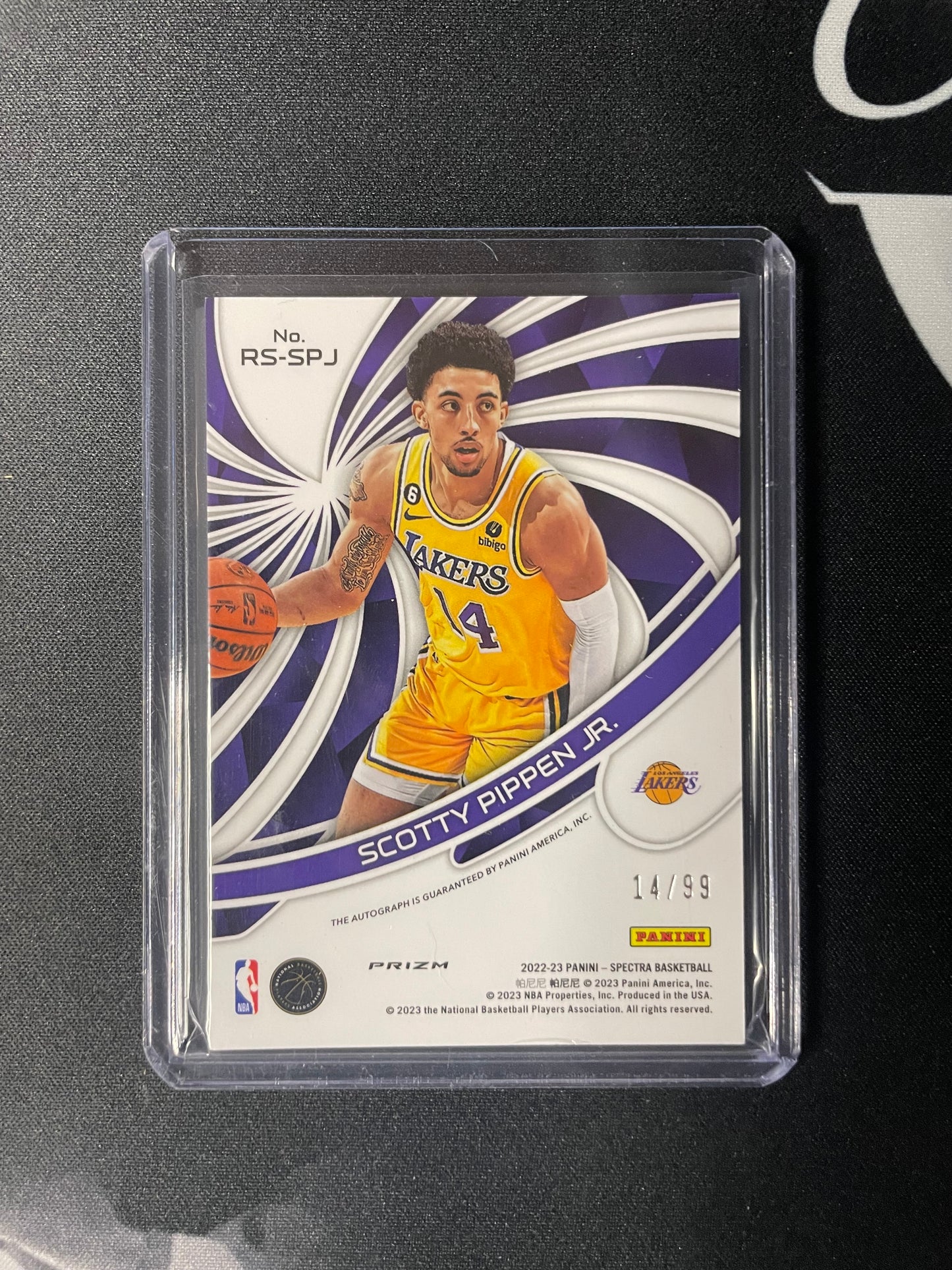2022/23 Panini Spectra #18 Scotty Pippen Jr Los Angeles Lakers Radiant 14/99