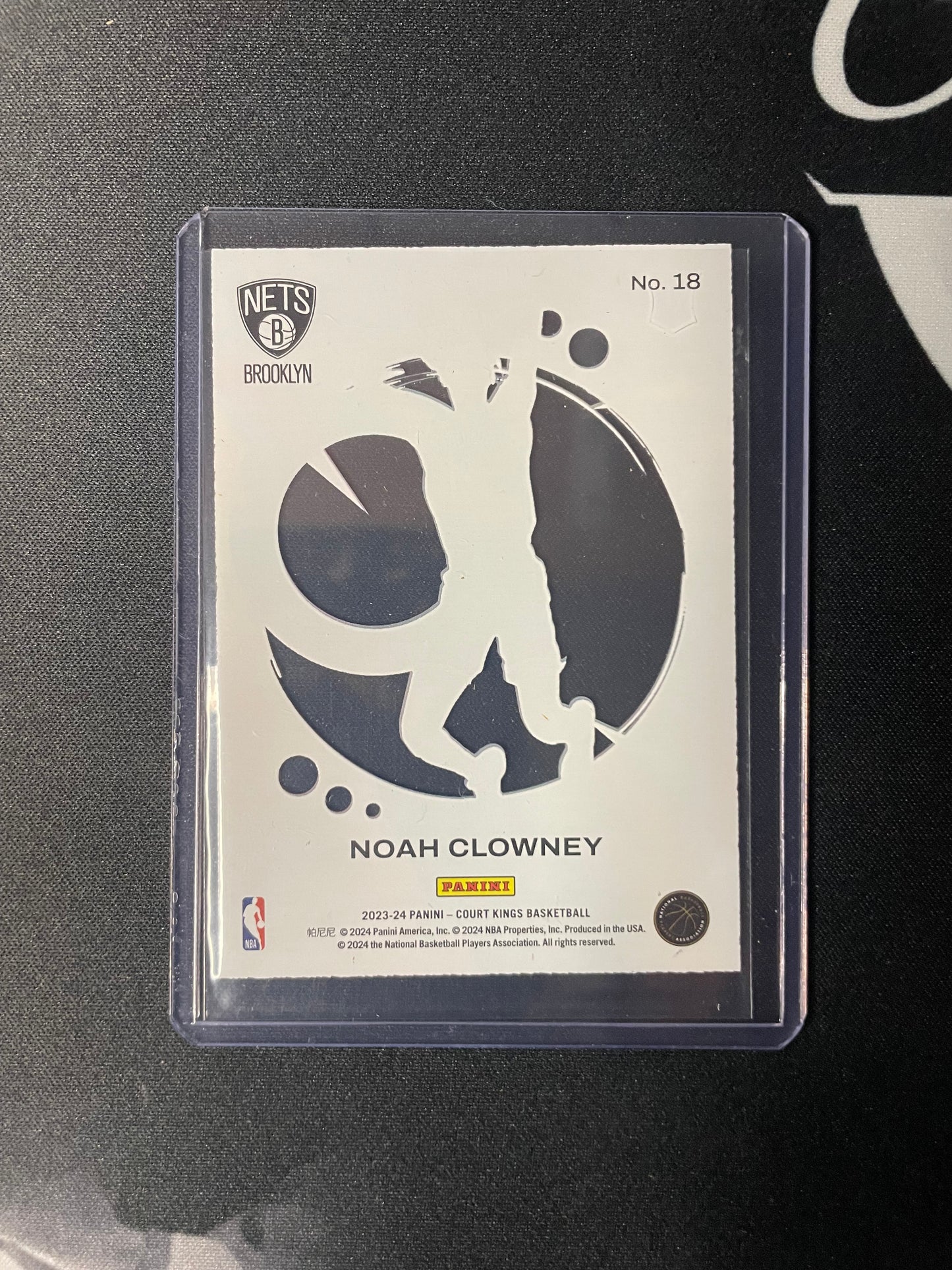 2023/24 Panini Court Kings #18 Noah Clowney Brooklyn Nets Acetate Rookies