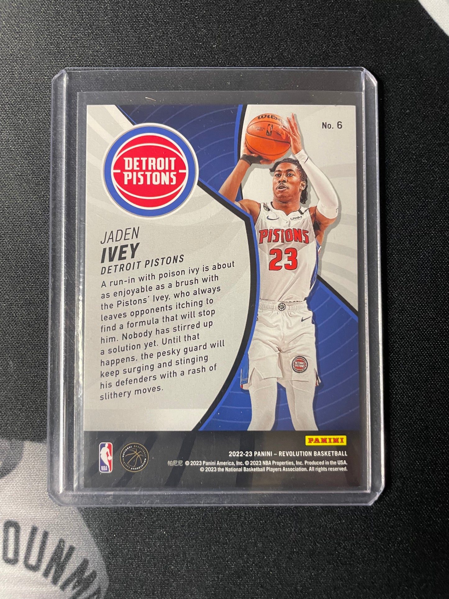 2022/23 Panini Revolution #6 Jaden Ivey Detroit Pistons Rookie Revolution