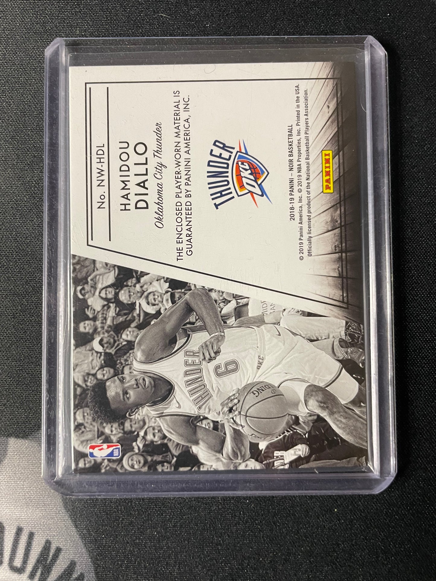 2018/19 Panini Noir #17 Hamidou Diallo OKC New Wave Jersey 60/99