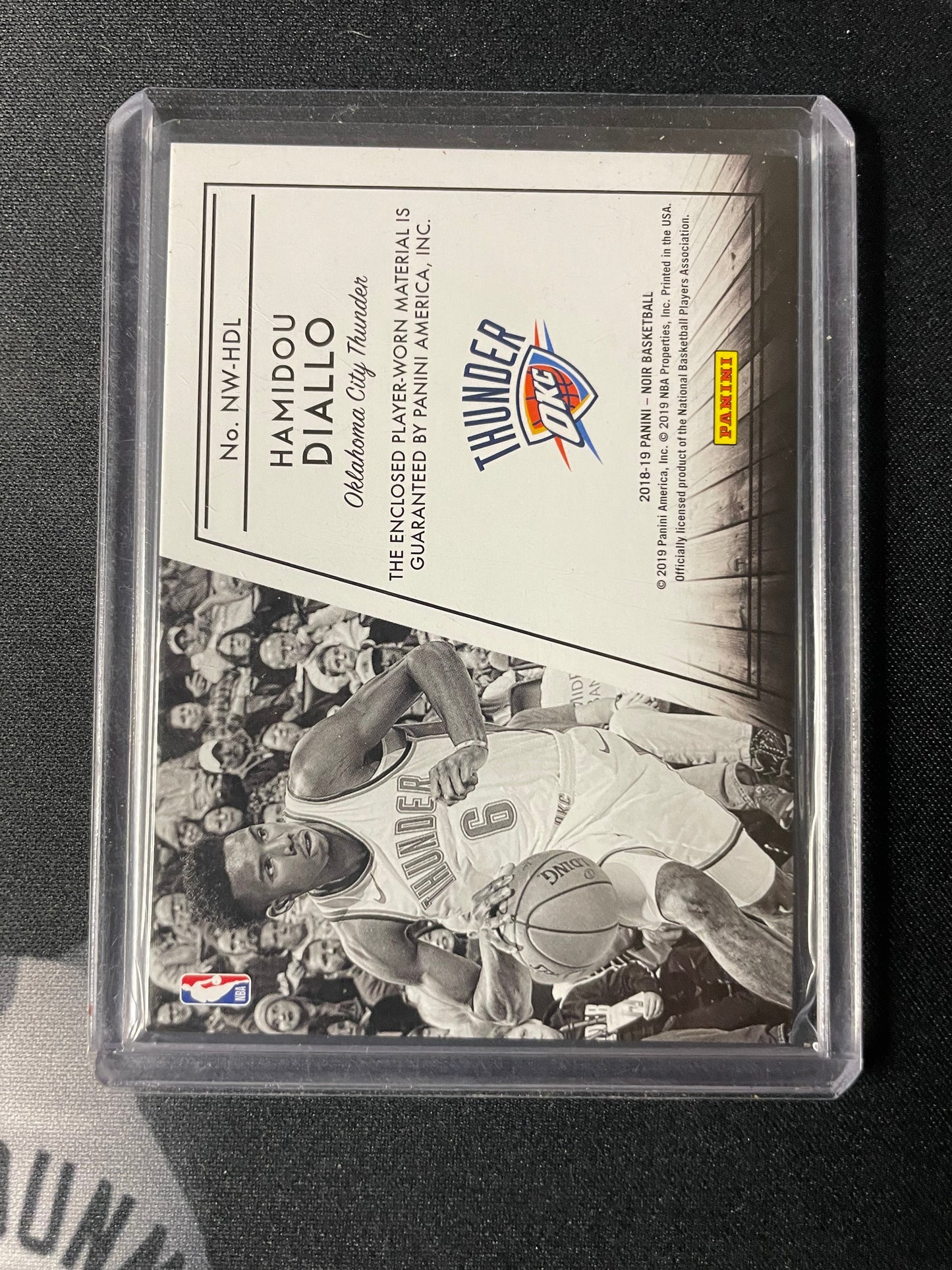 2018/19 Panini Noir #17 Hamidou Diallo OKC New Wave Jersey 40/99