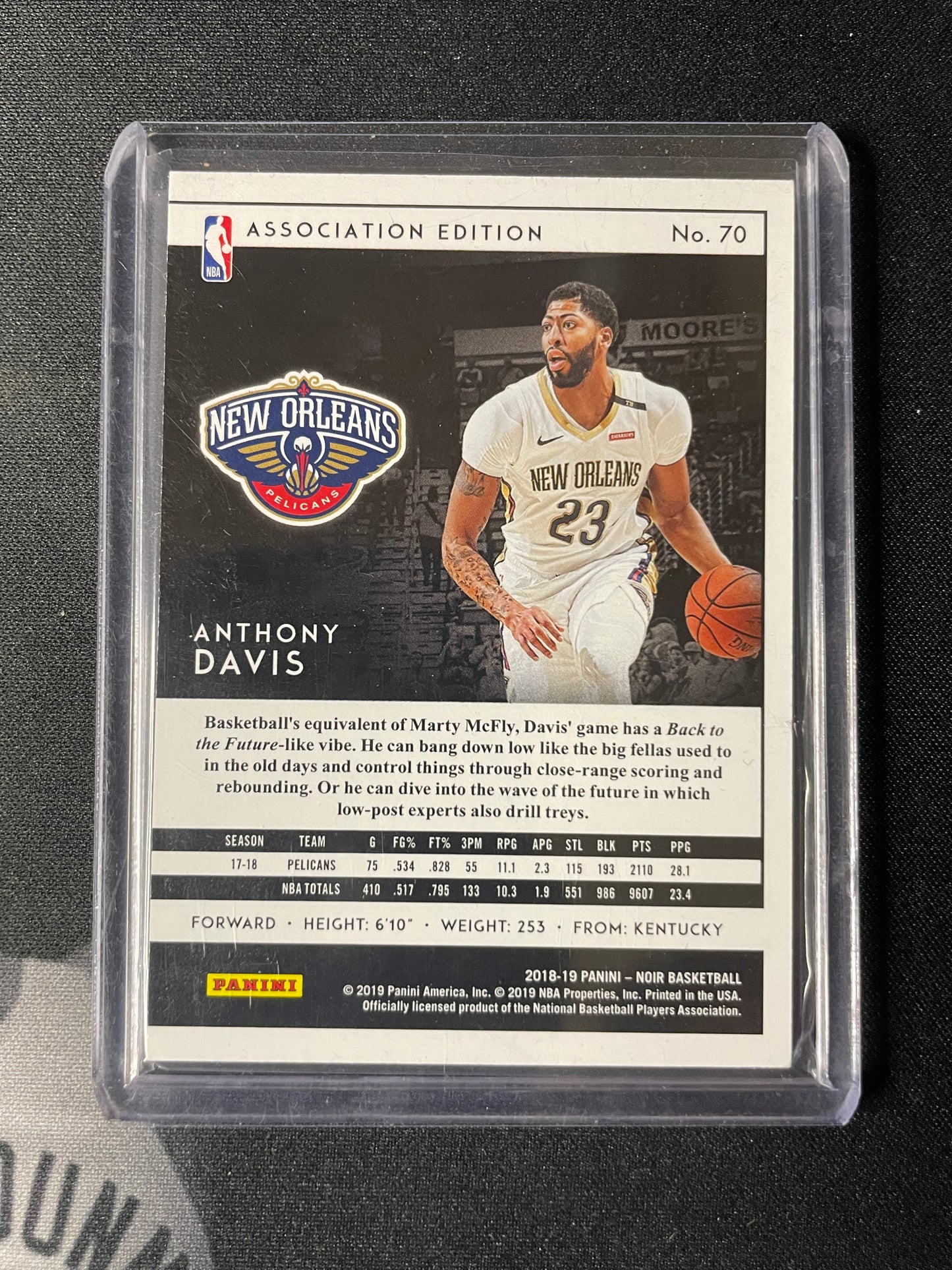 2015/16 Panini Noir #70 Anthony Davis New Orleans Pelicans Association Edition 47/65