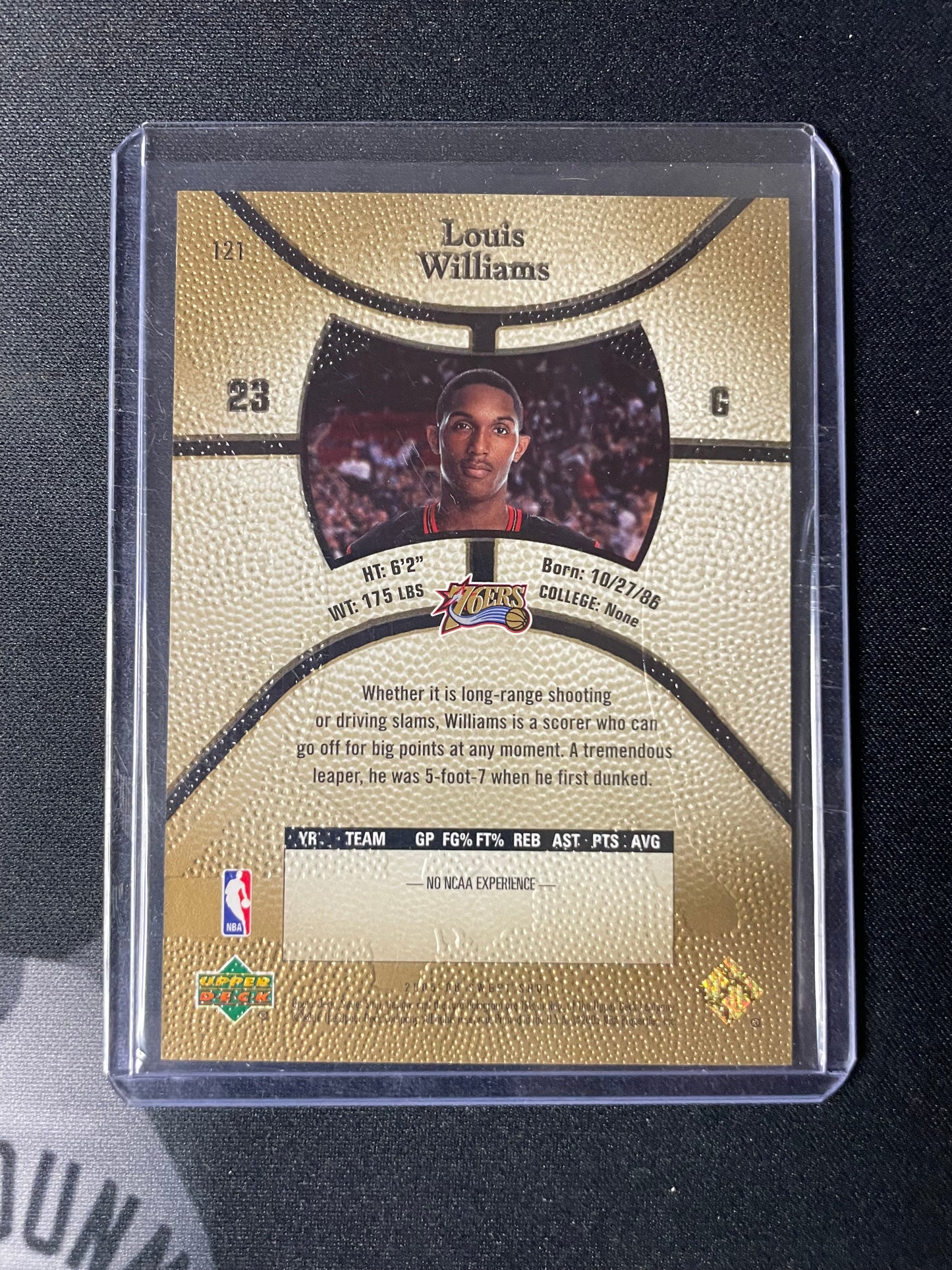2005/06 Upper Deck Louis Williams 76ers Philadelphia