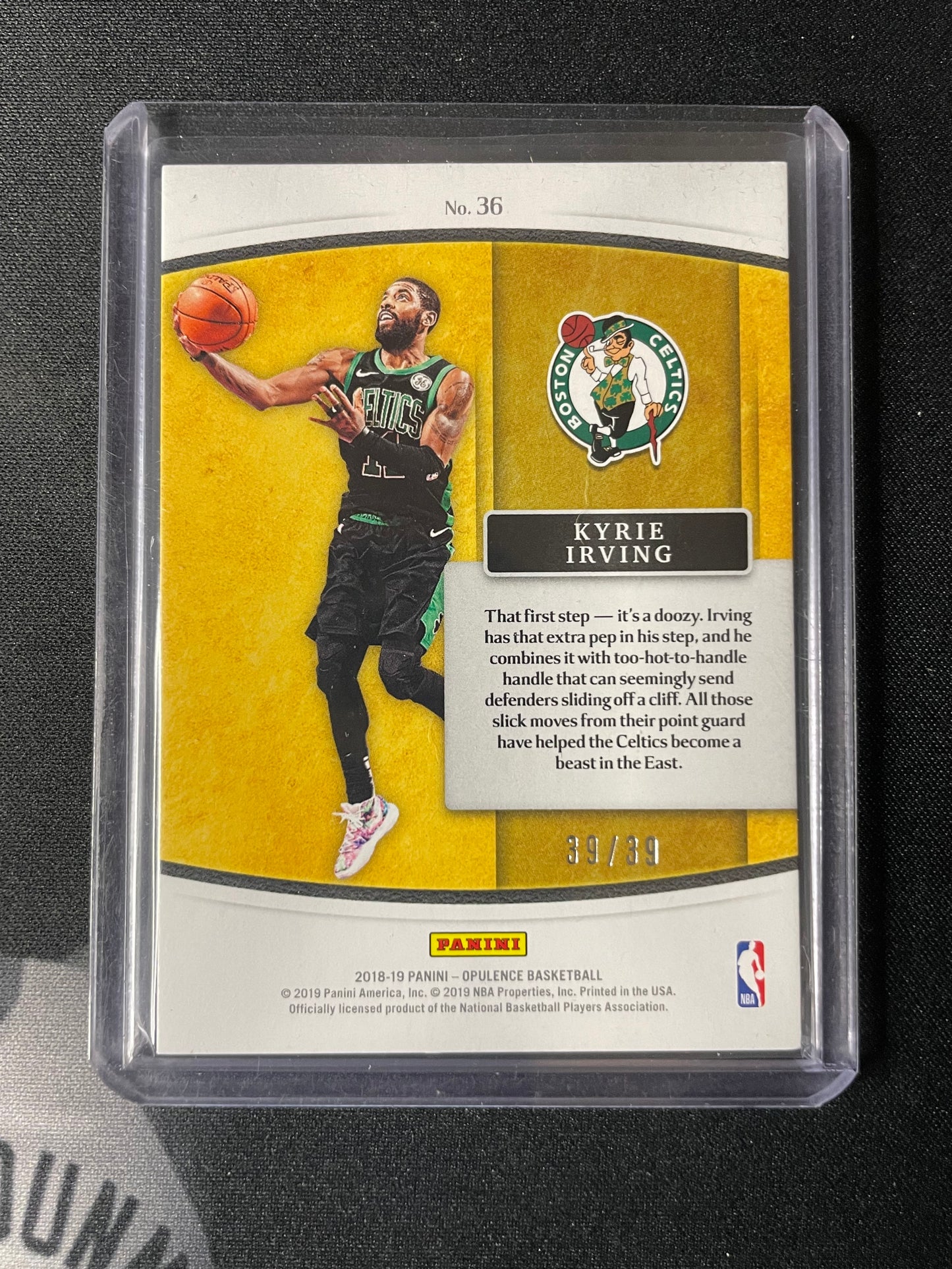 2018/19 Panini Opulence #36 Kyrie Irving 39/39