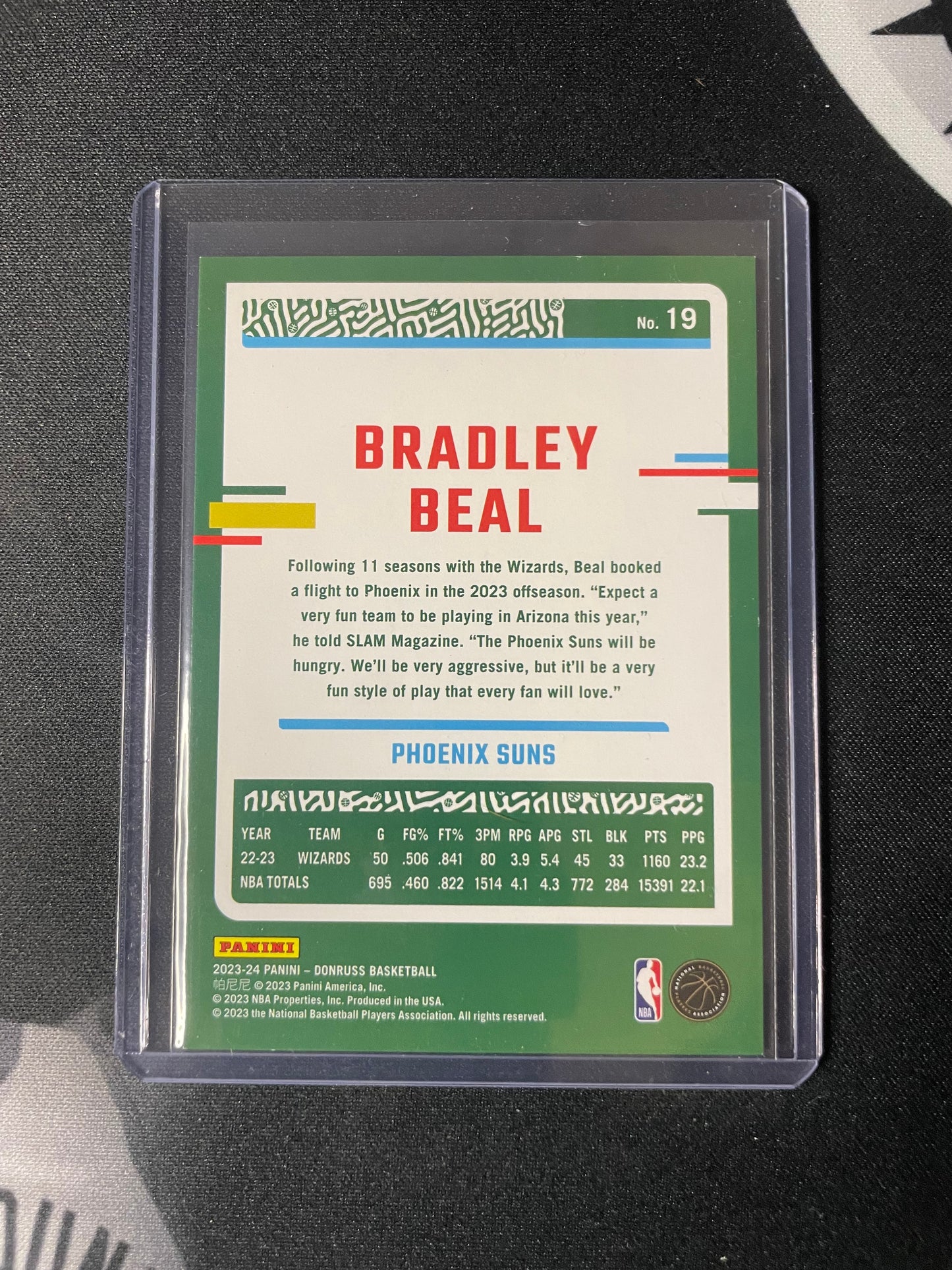 2023/24 Panini Donruss #19 Bradley Beal Phoenix Suns 116/149 Laser Halo