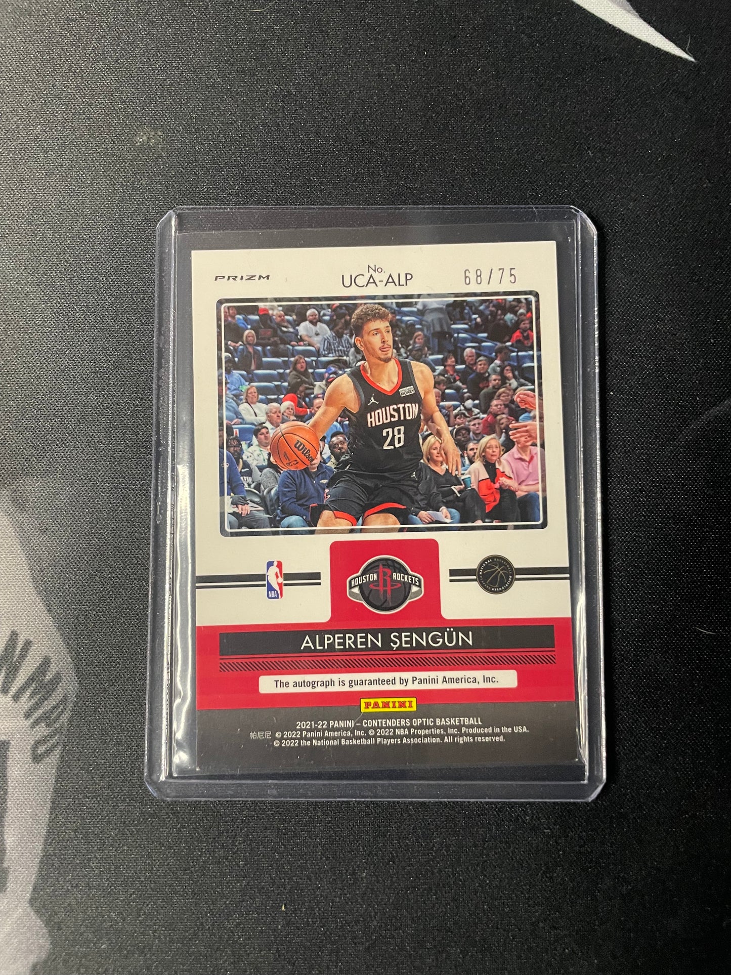 2021-22 Panini Contenders Optic Alperen Sengun Up and Coming Blue Auto 68/75 RC