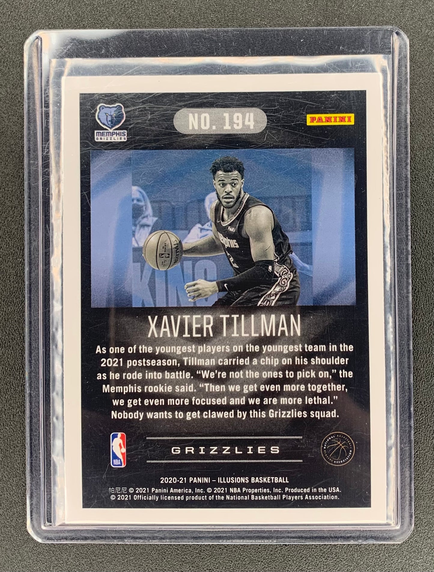 2020/21 Panini Illusions #194 Xavier Tillman Asia Red Memphis Grizzlies