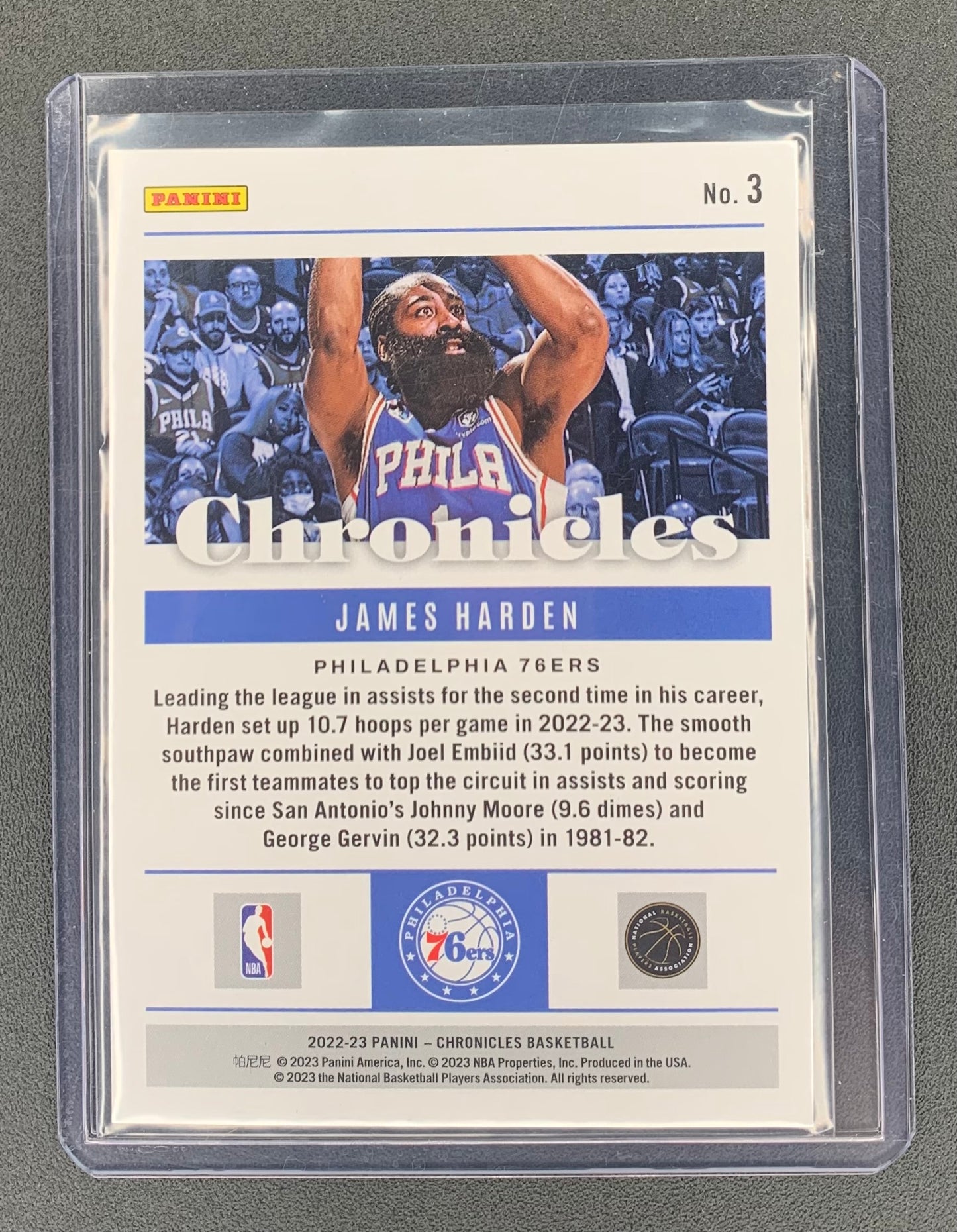 2022/23 Panini Chronicles #3 James Harden, Philadelphia 76ers