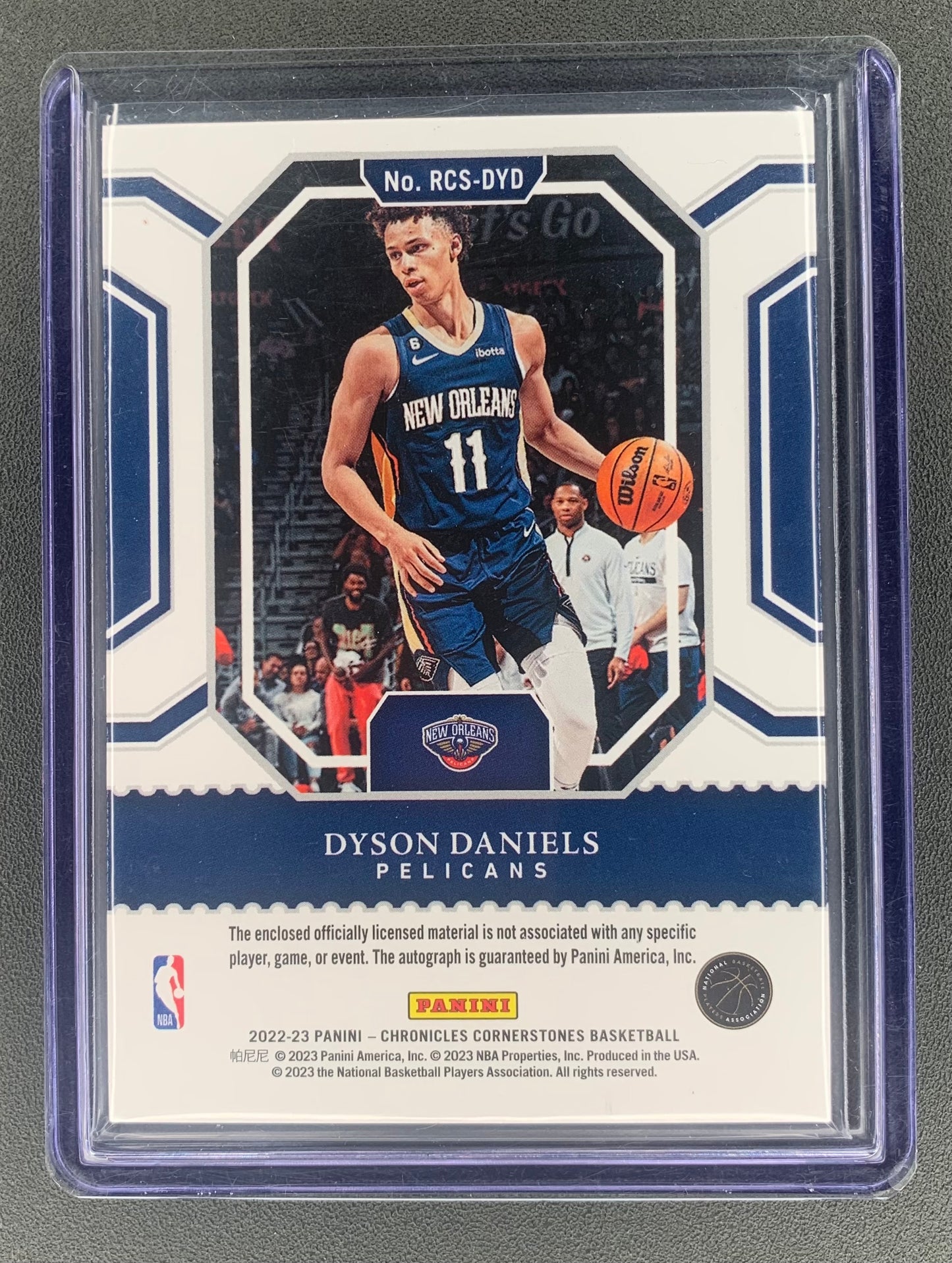 2022/23 Panini Chronicles #8 Dyson Daniels, New Orleans Pelicans Rookie Cornerstones 81/99