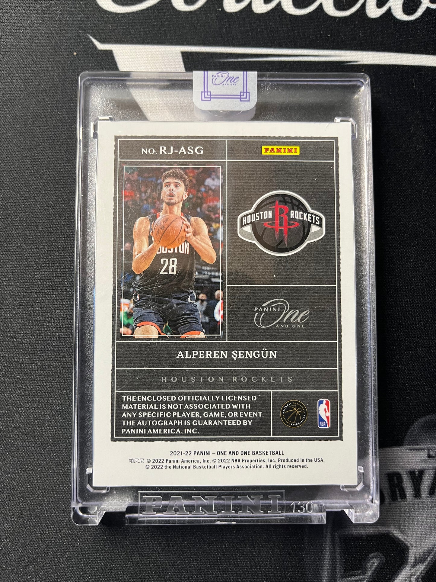 2021 Panini One And One Alperen Sengun Rookie Jersey Autographs RPA /99 On Card