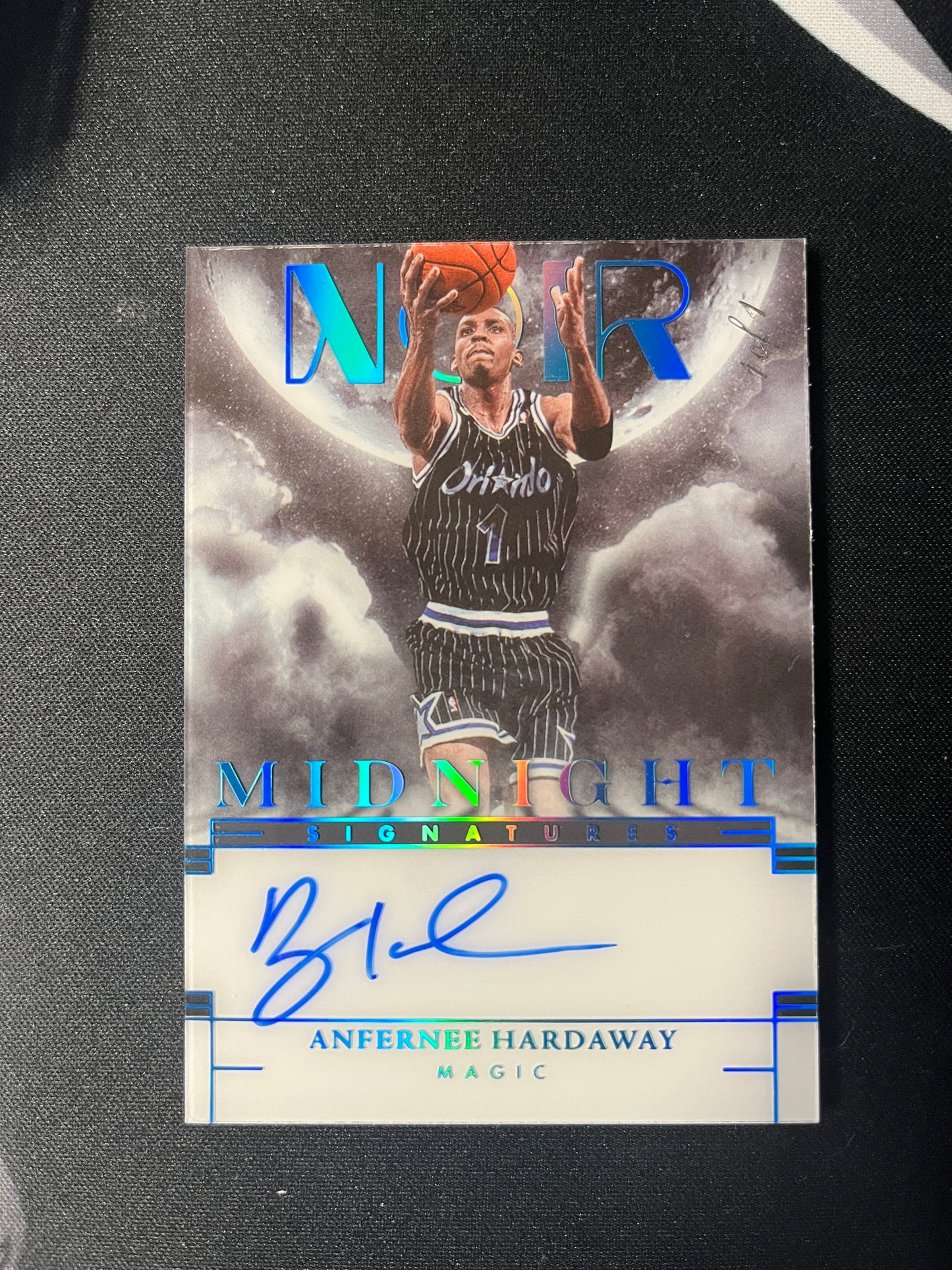 2023-24 Panini Noir Anfernee Hardaway Midnight Signatures Platinum 1/1.