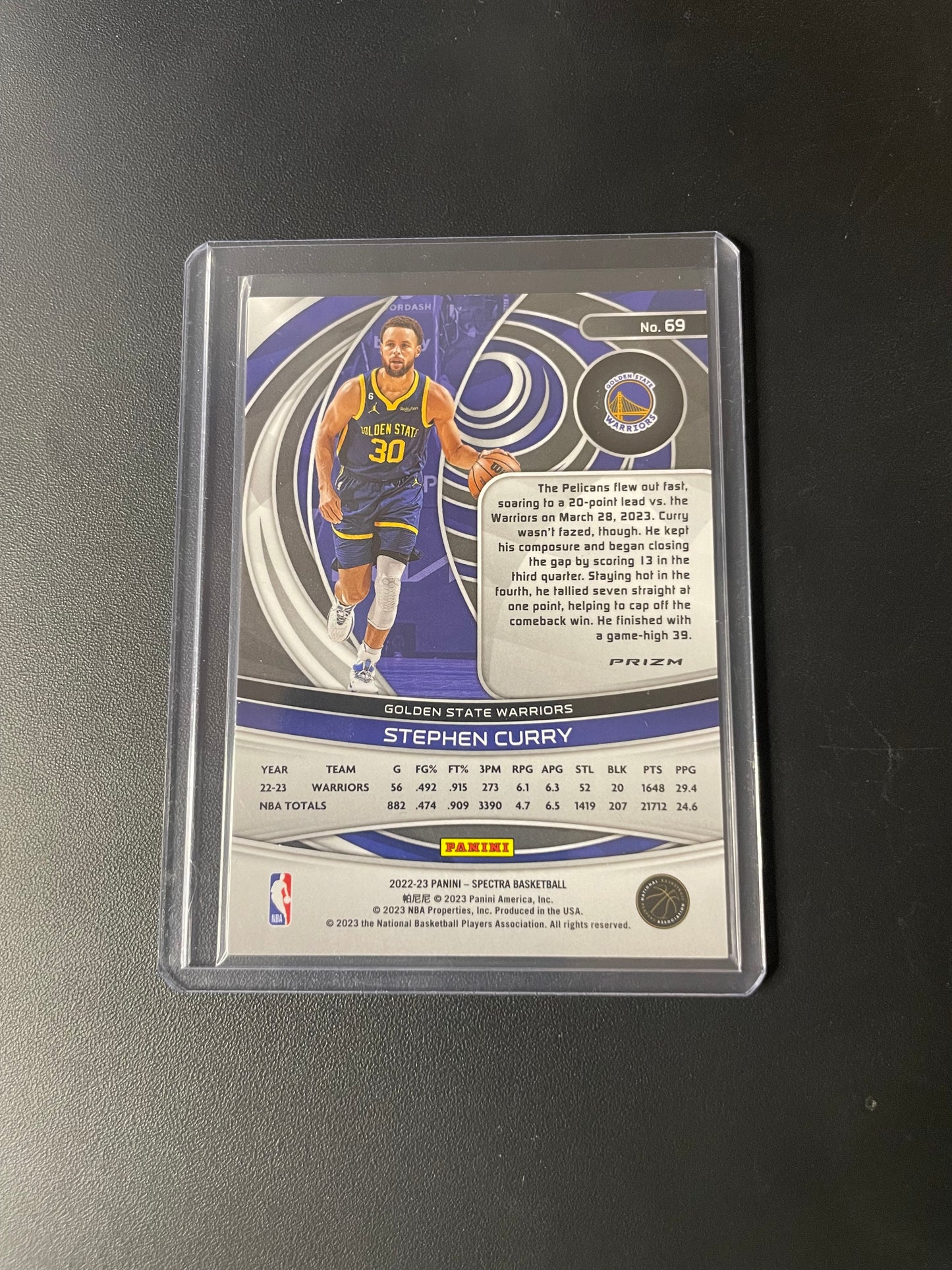 2022/23 Panini Spectra #69 Steph Curry Golden State Warriors Psychedelic
