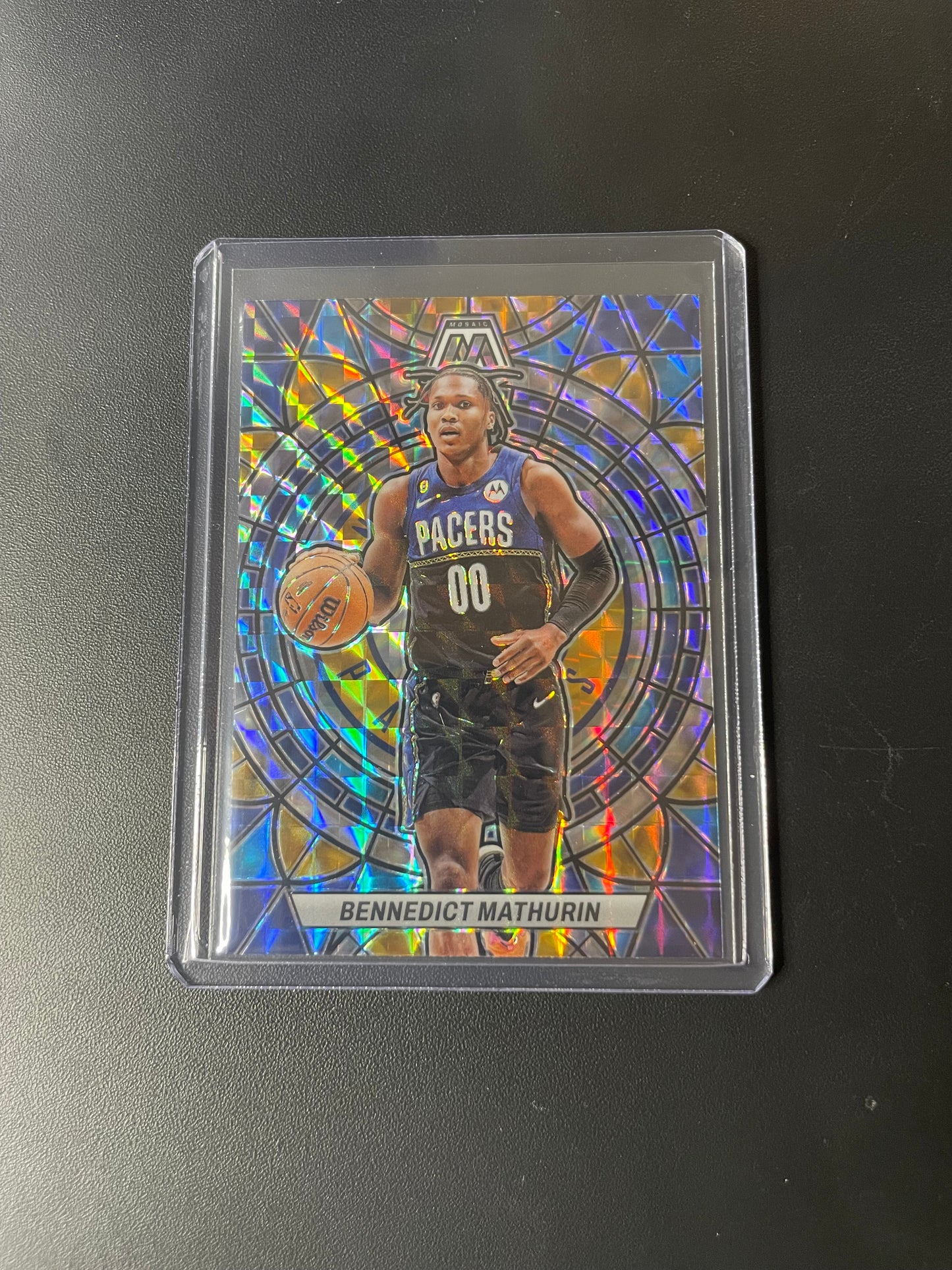 2022-23 Panini Mosaic Bennedict Mathurin Stained Glass Rookie RC SSP Pacers