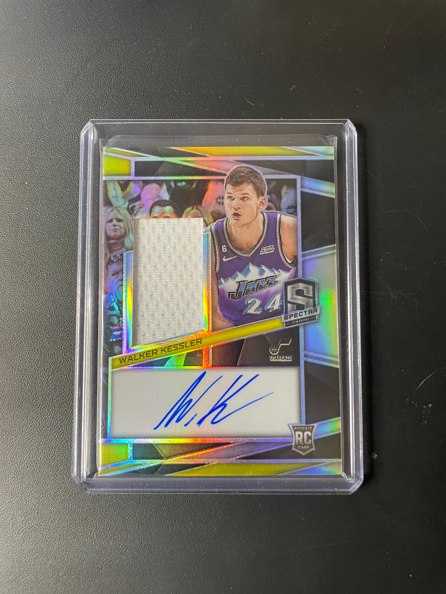 2022/23 Panini  Spectra #207 Walker Kessler Utah Jazz Rookie Silver Auto 067/199