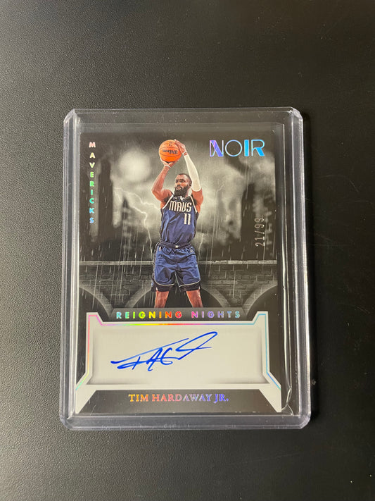2022/23 Panini Noir #29 9 Tim Hardaway Jr., Dallas Mavericks Reigning Nights Signatures 21/99