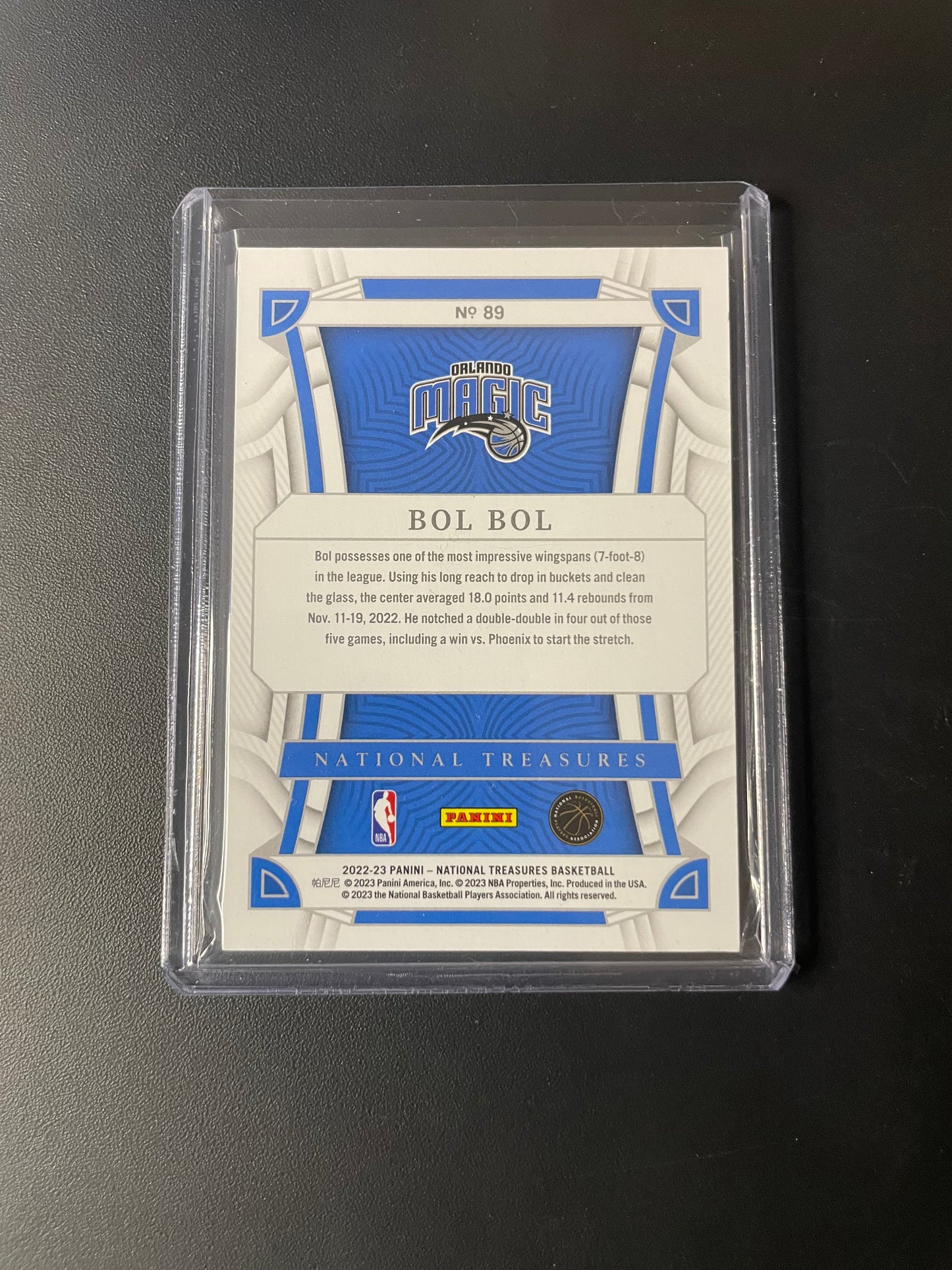 2022/23 Panini Nation Treasures #89 Bol Bol, Orlando Magic Red 06/75