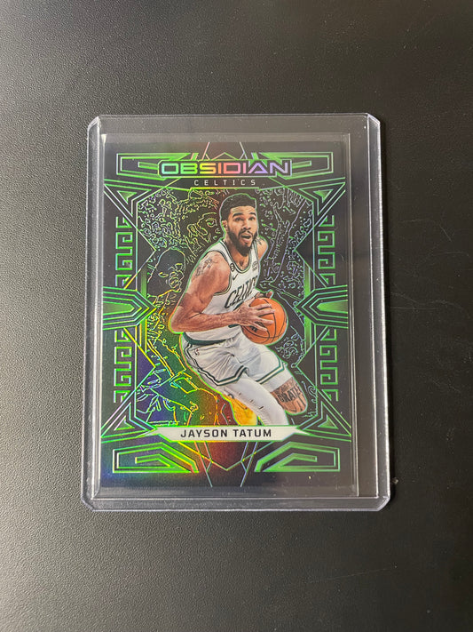 2022/23 Panini Obsidian #129 Jayson Tatum, Boston Celtics Green Electric Etch 11/25