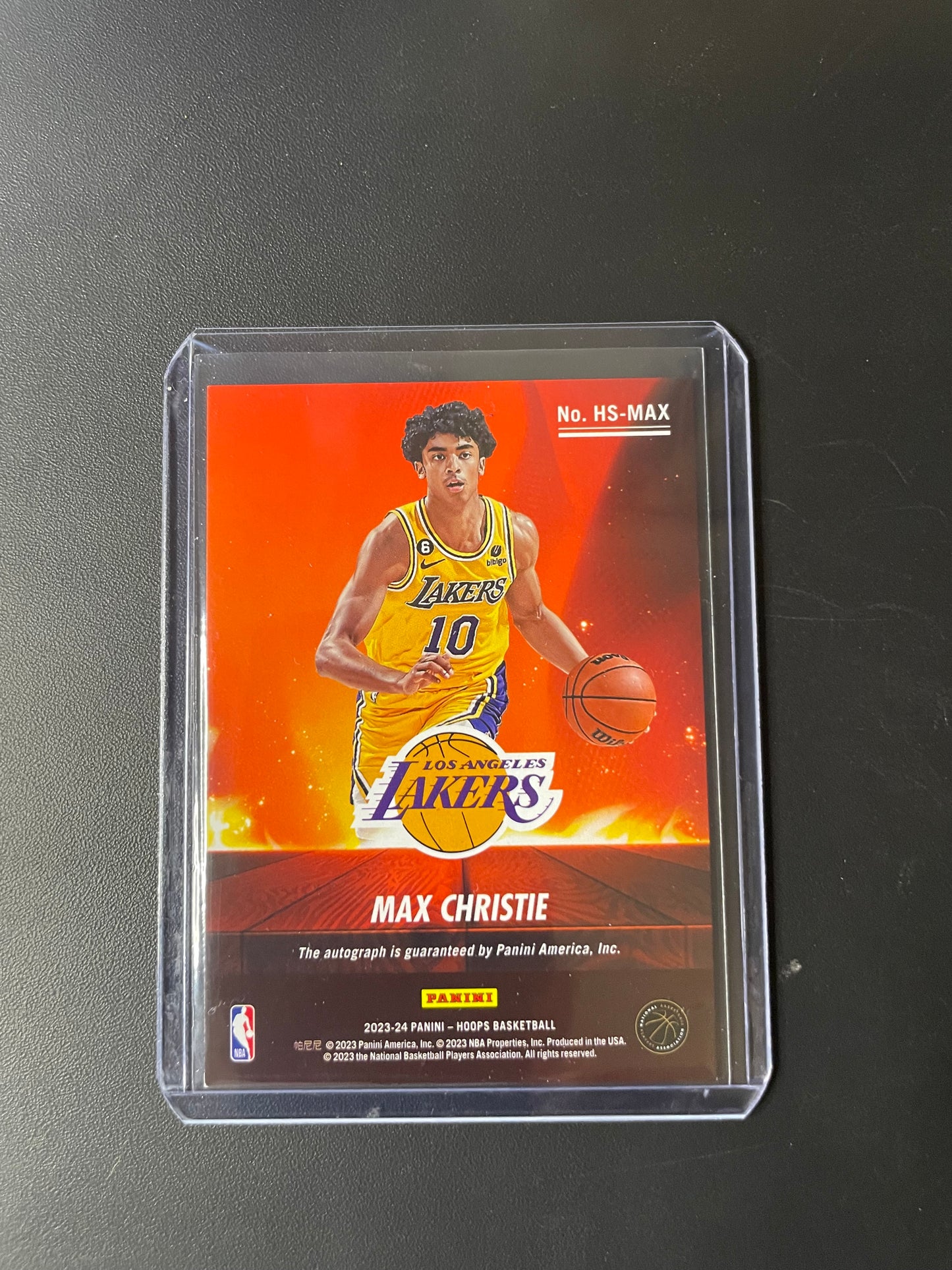 2023/24 Hoops #31 Max Christie, Los Angeles Lakers Hot Signatures