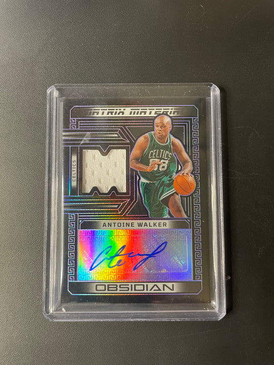2022/23 Panini Obsidian #4 Antoine Walker, Boston Celtics Matrix Material Auto 57/75