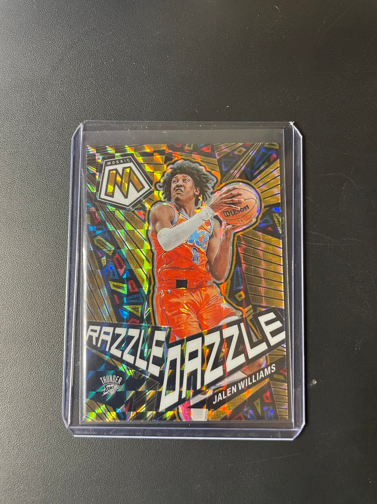 2022/23 Panini Mosaic #9 Jalen Williams, Oklahoma City Thunder Razzle dazzle RC
