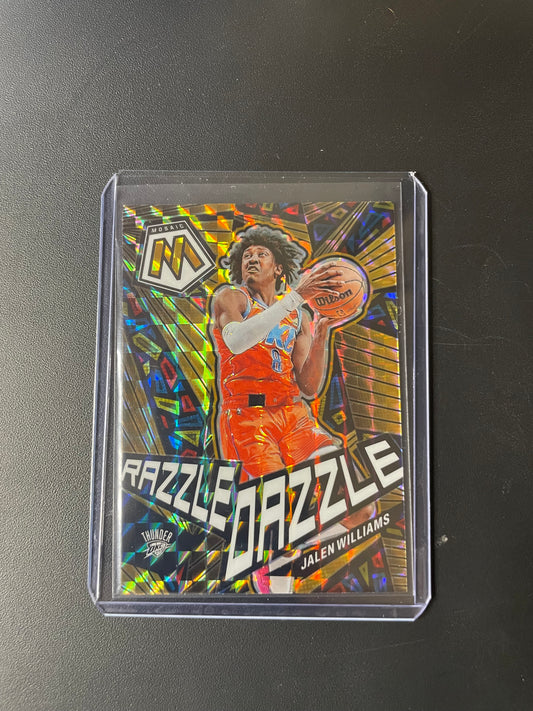 2022/23 Panini Mosaic #9 Jalen Williams, Oklahoma City Thunder Razzle dazzle RC