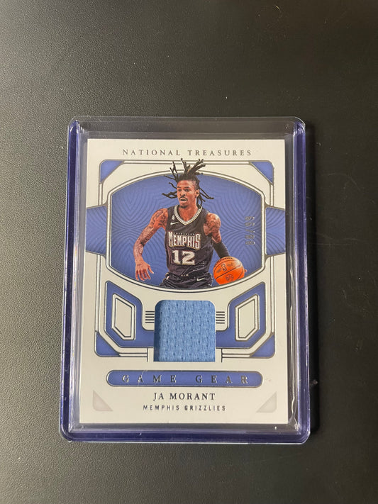 2022/23 Panini National Treasures #20 Ja Morant, Memphis Grizzlies Game Gear 88/99