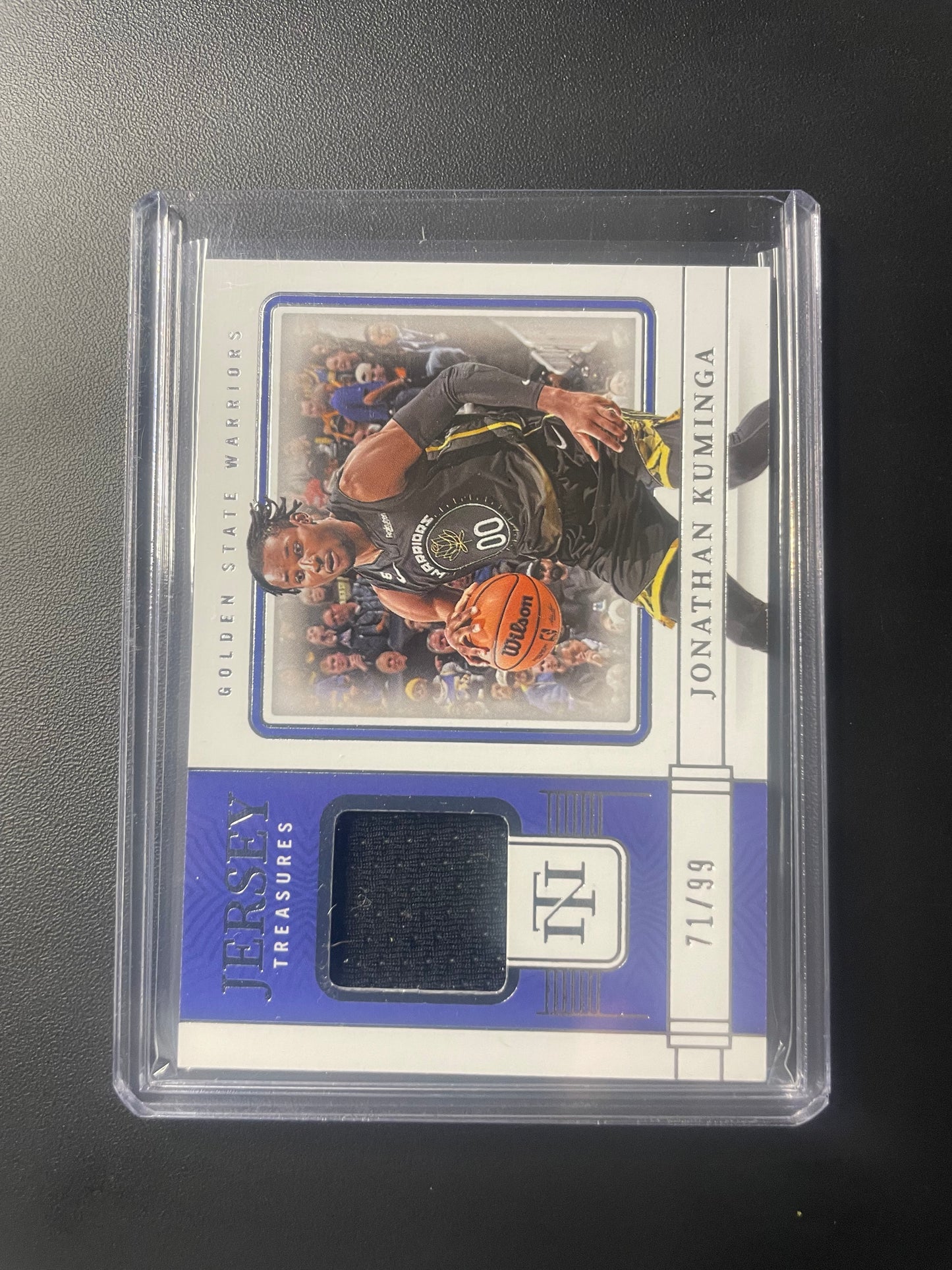 2022/23 Panini National Treasures #69 Jonathan Kuminga Golden State Warriors Jersey Treasure 71/99