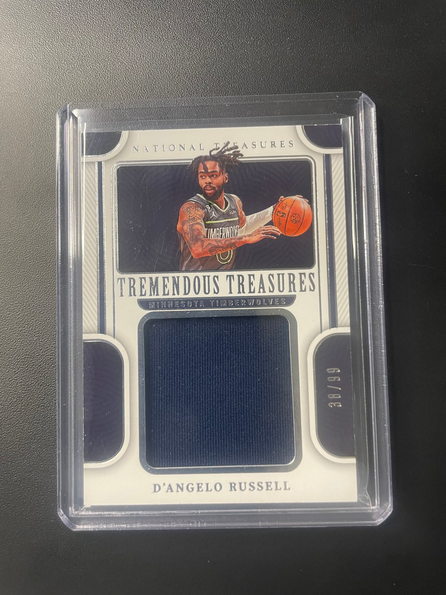 2022/23 Panini National Treasures #18  D’Angelo Russell Minnesota Timberwolves Tremendous Treasure 38/99