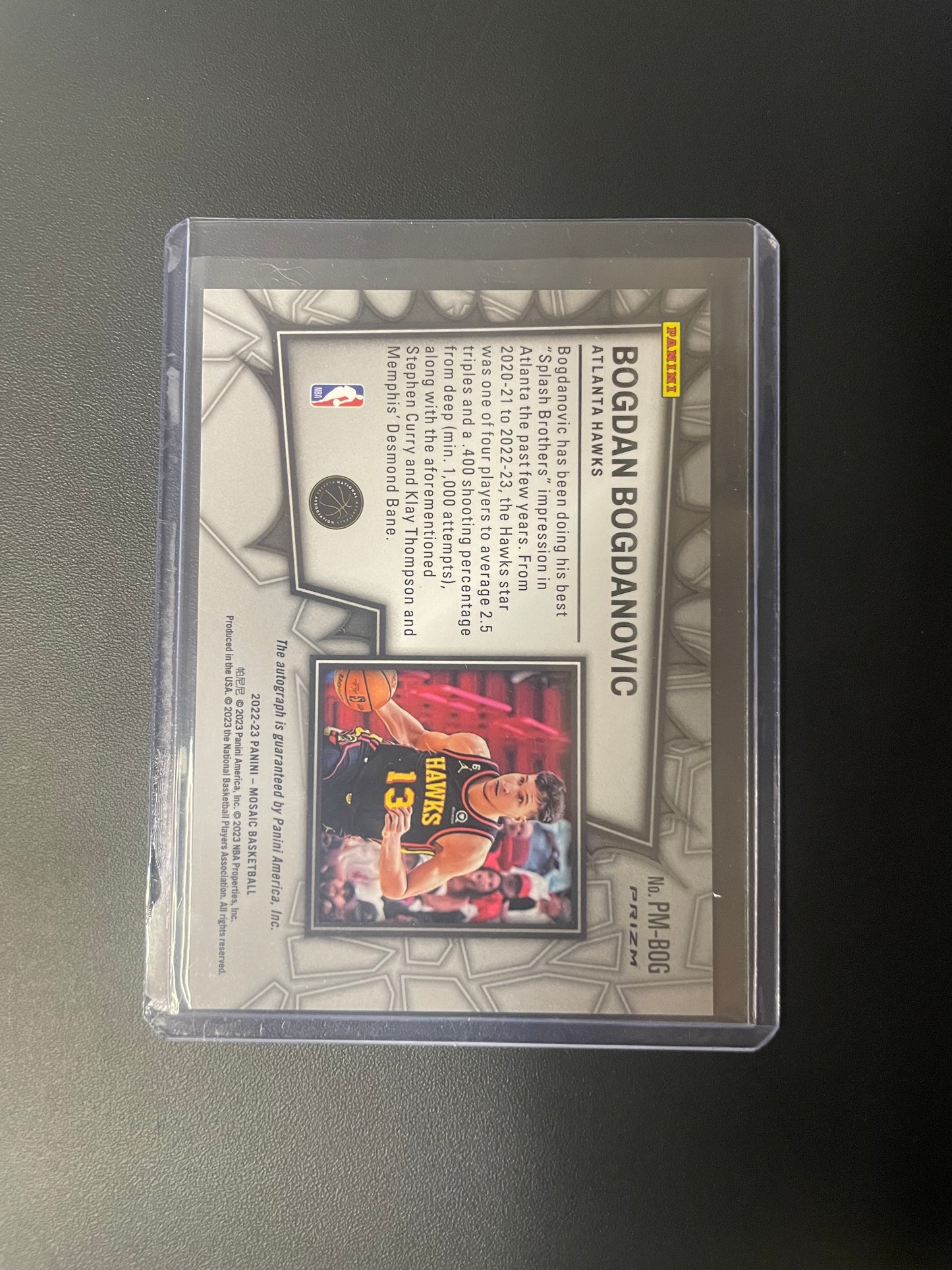 2022/23 Panini Mosaic #45 Bogdan Bogdanovic Atlanta Hawks Pictographs