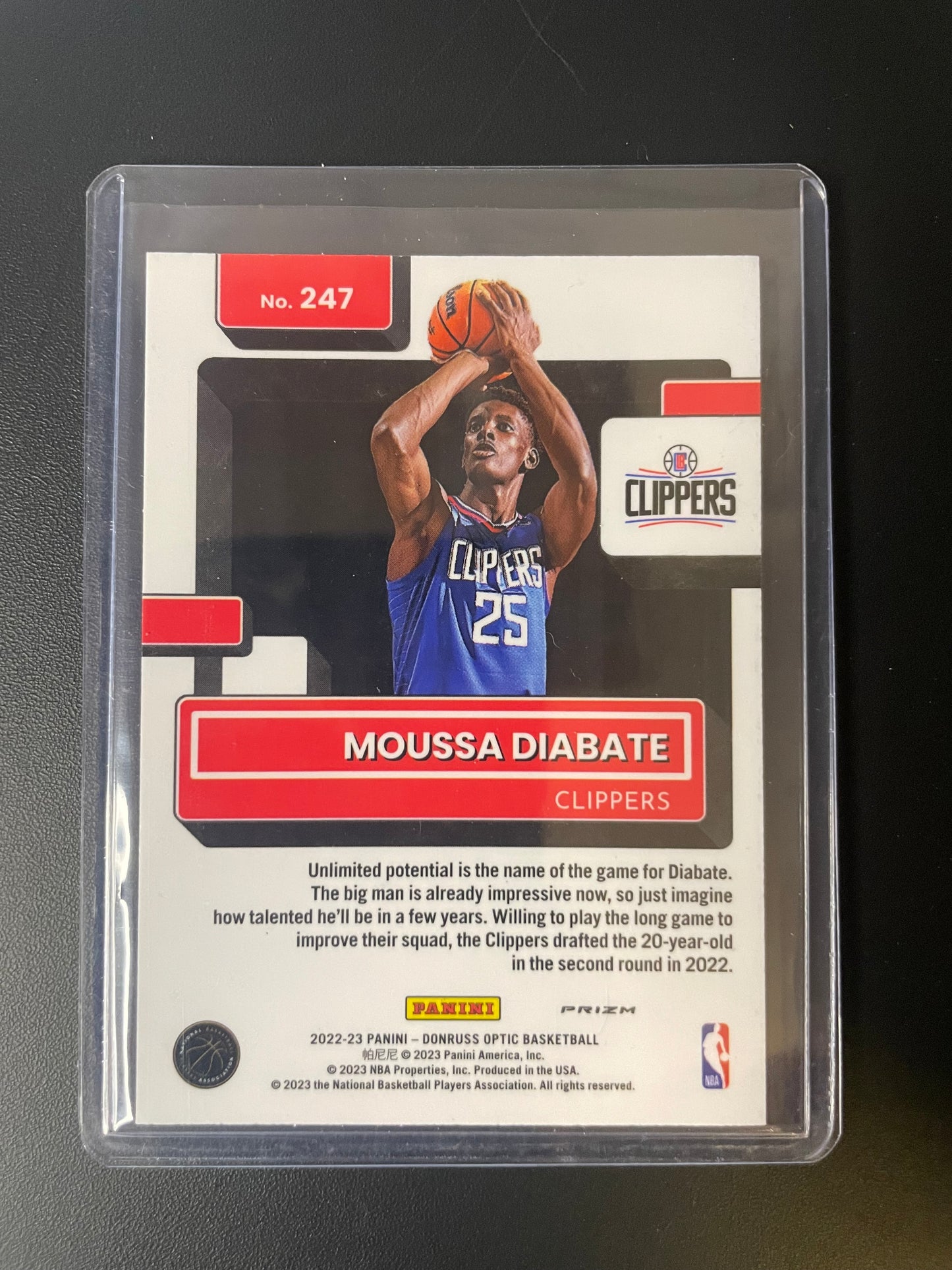 2022/23 Panini Donruss #247 Moussa Diabate LA Clippers Rated Rookie