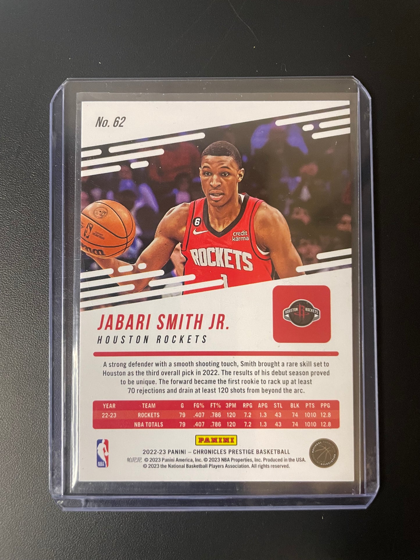 2022/23 Panini Chronicles #62 Jabari Smith Jr Prestige