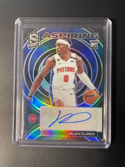 2022/23 Panini Spectra #32 Jalen Duren Detroit Pistons Aspiring RC Auto 97/99