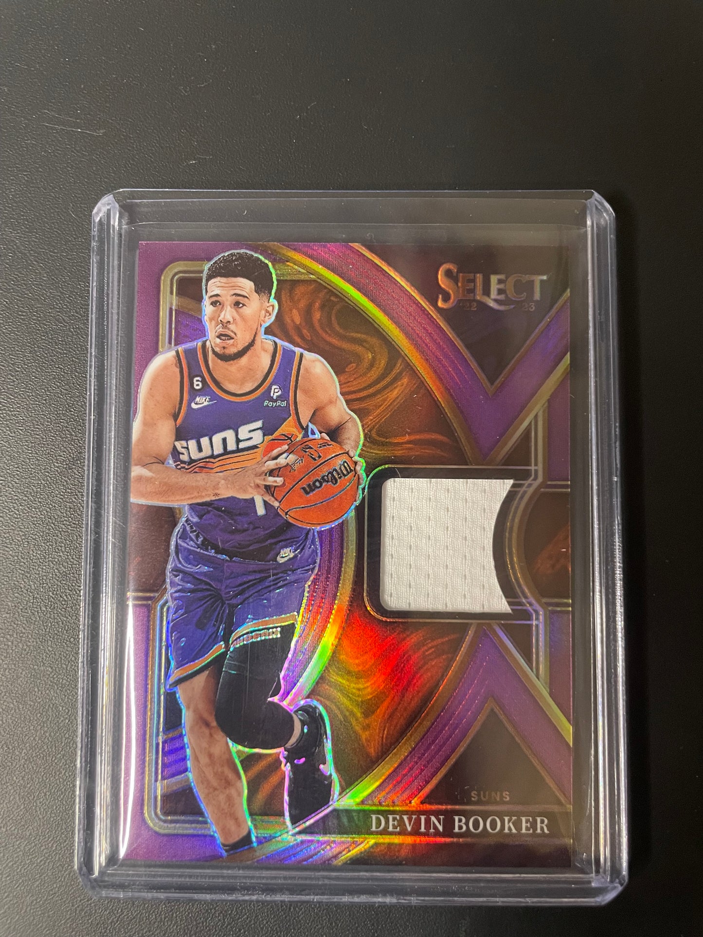 2022/23 Panini Select #13 Devin Booker Phoenix Suns Selective Swatches Purple 34/99