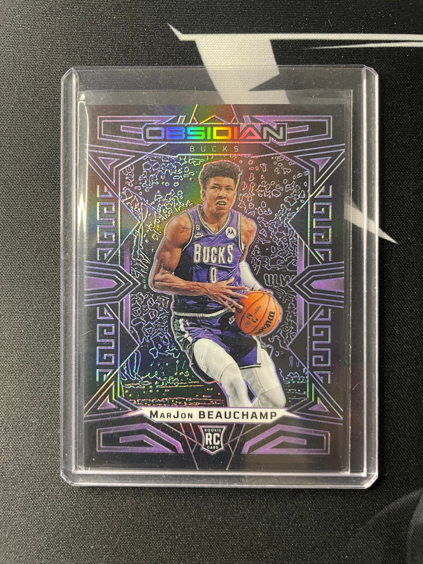 2022/23 Panini Obsidian #178 Marjon Beauchamp Milwaukee Bucks Purple Electric Etch 53/99