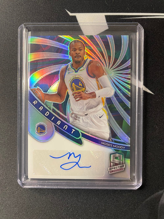 2022/23 Panini Spectra #20 Moses Moody Golden State Warriors Meta Radiant 5/5