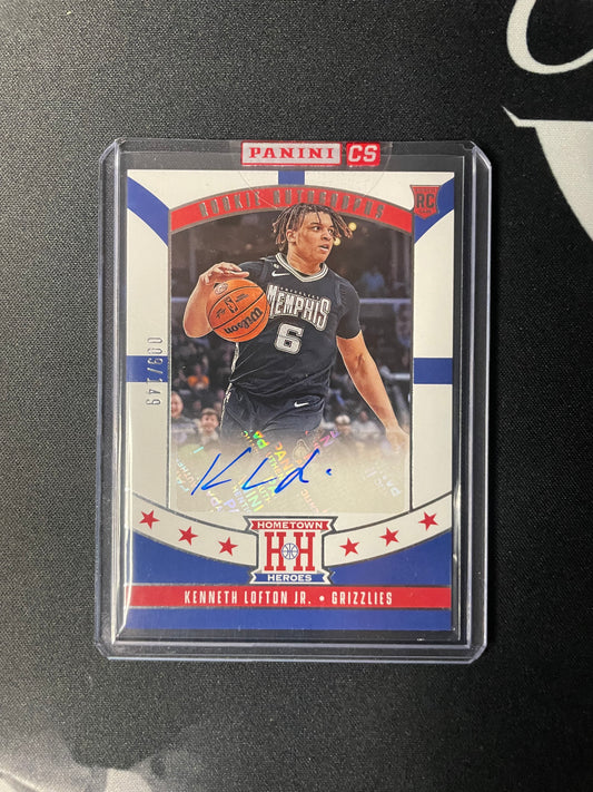 2022/23 Panini Chronicles #26 Kenneth Lofton Jr. Memphis Grizzles Hometown Hero Auto 003/149