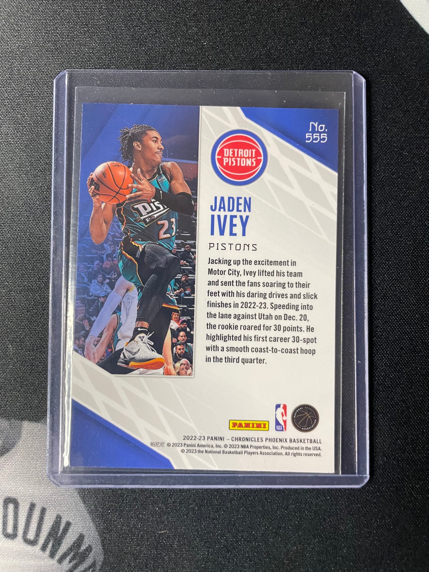 2022/23 Panini Chronicles #555 Jaden Ivey Detroit Pistons Phoenix