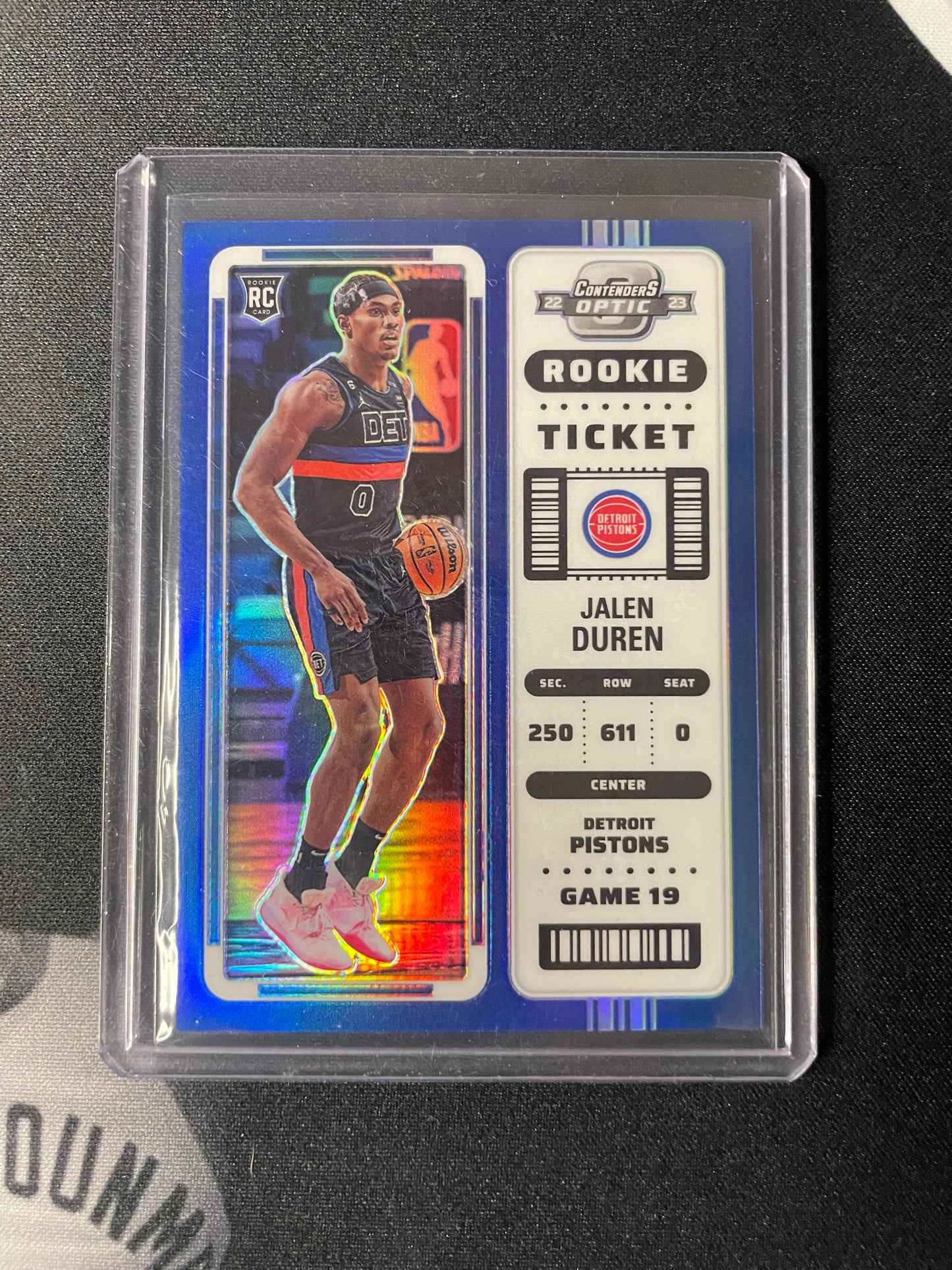 2022/23 Panini Contenders Optic #21 Jalen Duren Detroit Pistons Blue 10/99